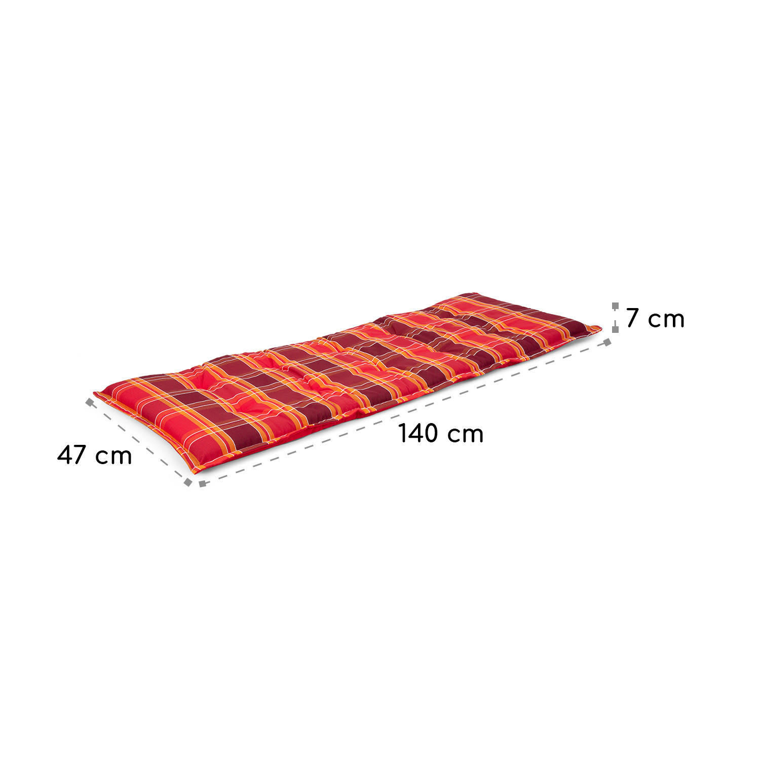 Blumfeldt Sylt, podsedák na lavicu, čalúnená podložka, penová výplň, polyester, 1 x vankúš – Obrázok 3
