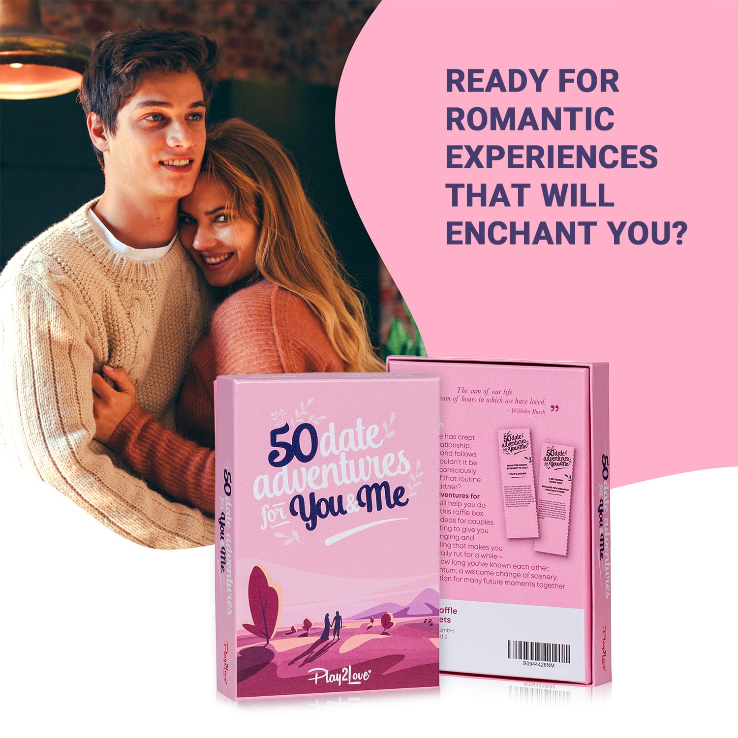 Spielehelden 50 Date Adventures for You & Me, игра с карти, за двойки, 50 карти v anglickom jazyku – Obrázok 2