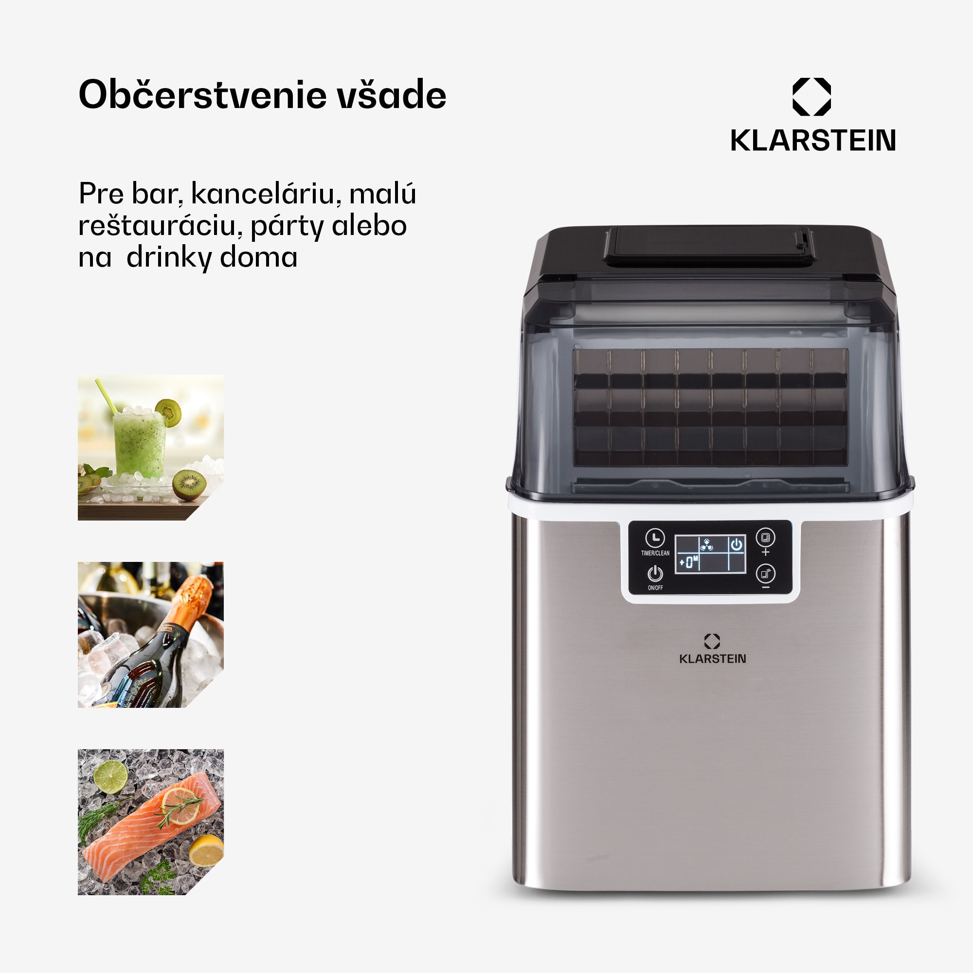 Klarstein Chios, výrobník ľadu, 20 kg/24 h, Auto-Clean, nádrž 3,2 l – Obrázok 4