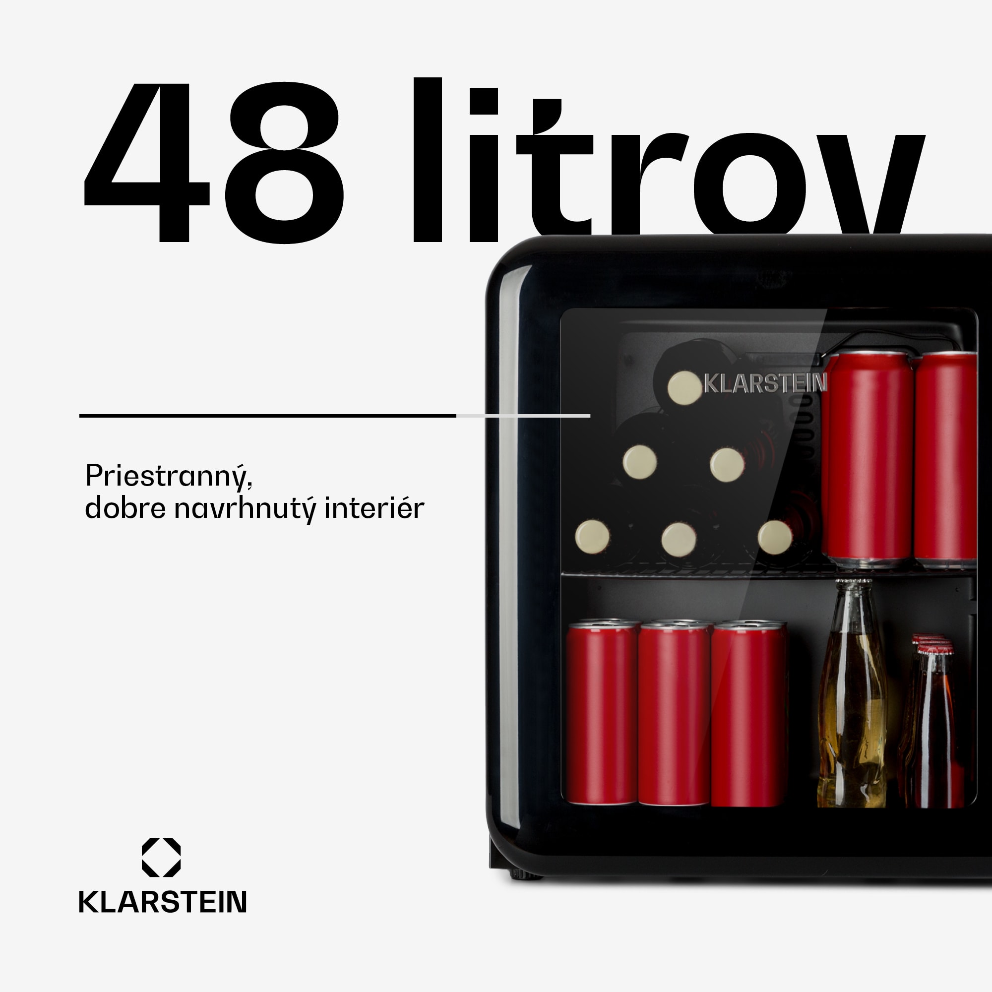 Klarstein PopLife, chladnička na nápoje, chladnička, 0-10°C, retro dizajn – Obrázok 2