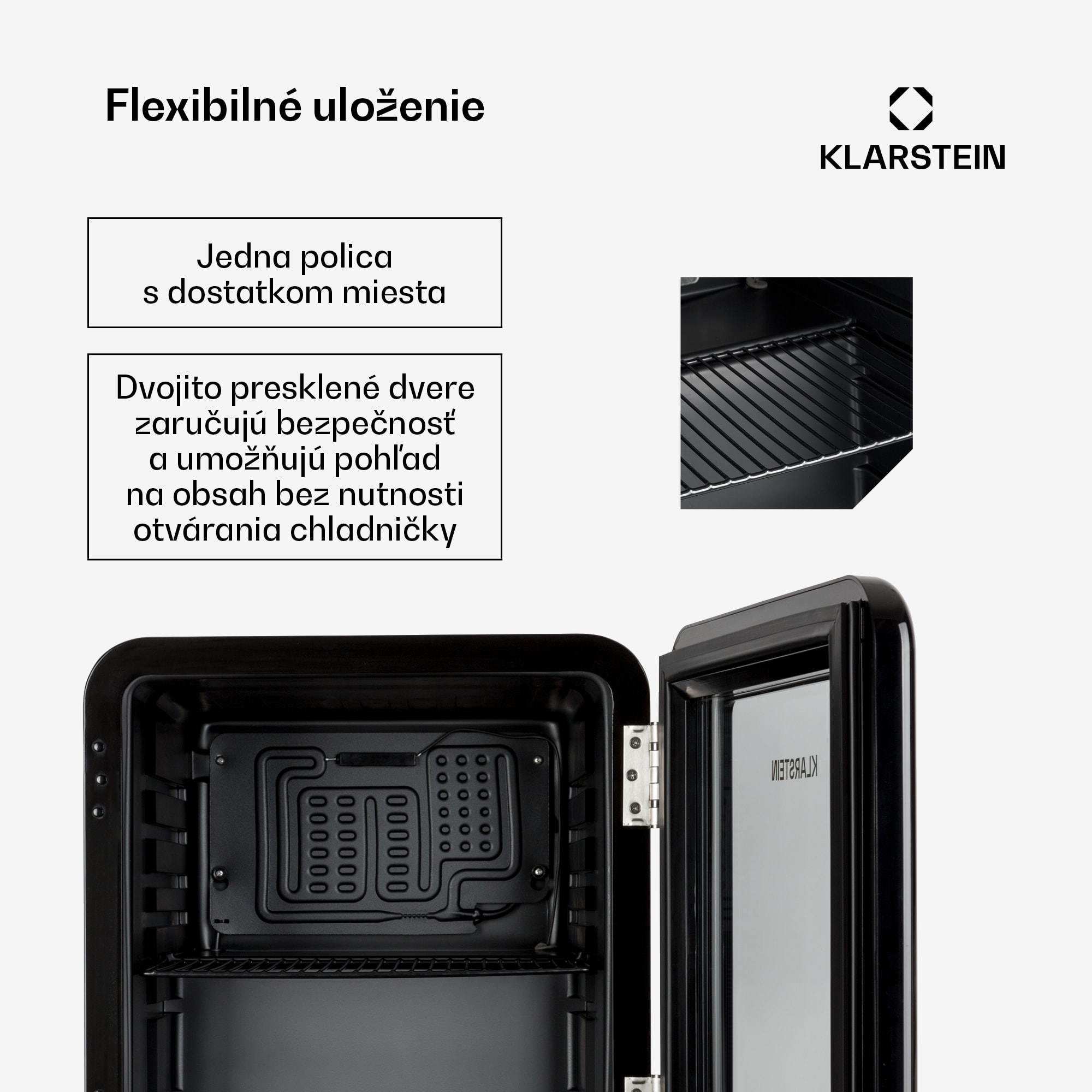 Klarstein PopLife, chladnička na nápoje, chladnička, 0-10°C, retro dizajn – Obrázok 5