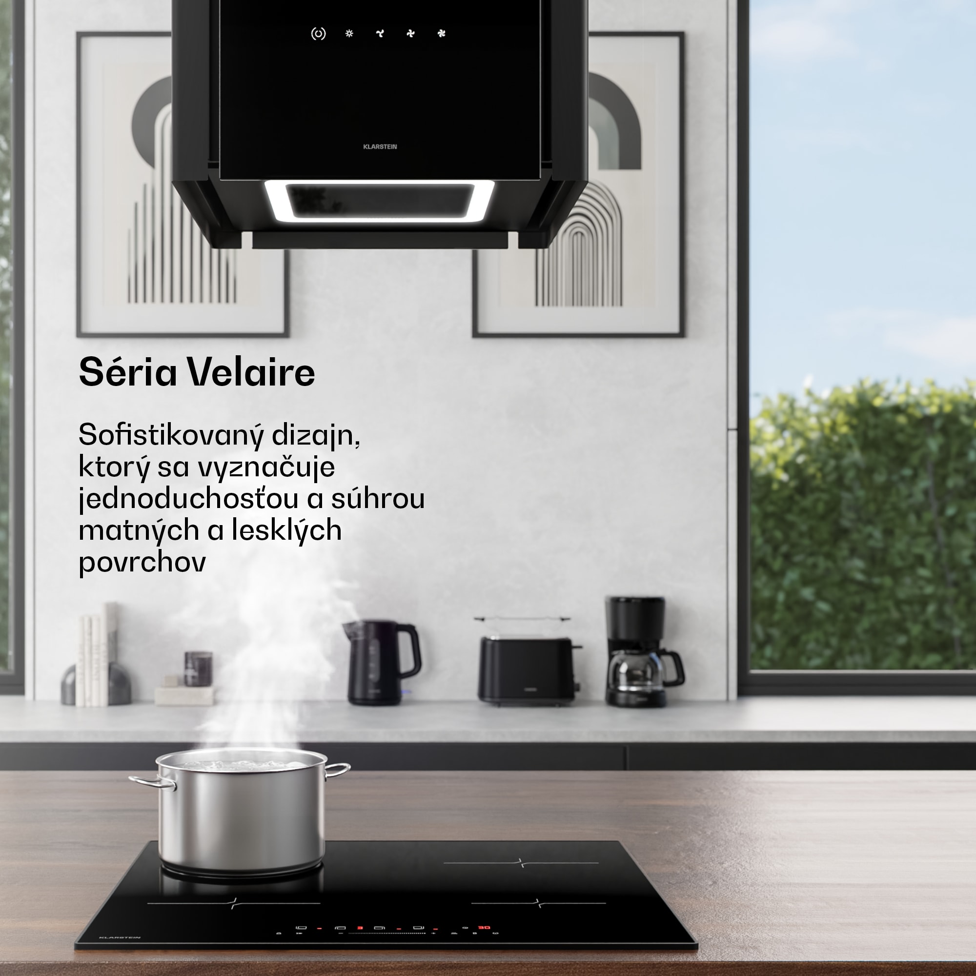 Klarstein Velaire rýchlovarná kanvica | 1,7 litra | 2200 W | Základňa otočná o 360° | Moderný, minimalistický dizajn – Obrázok 2