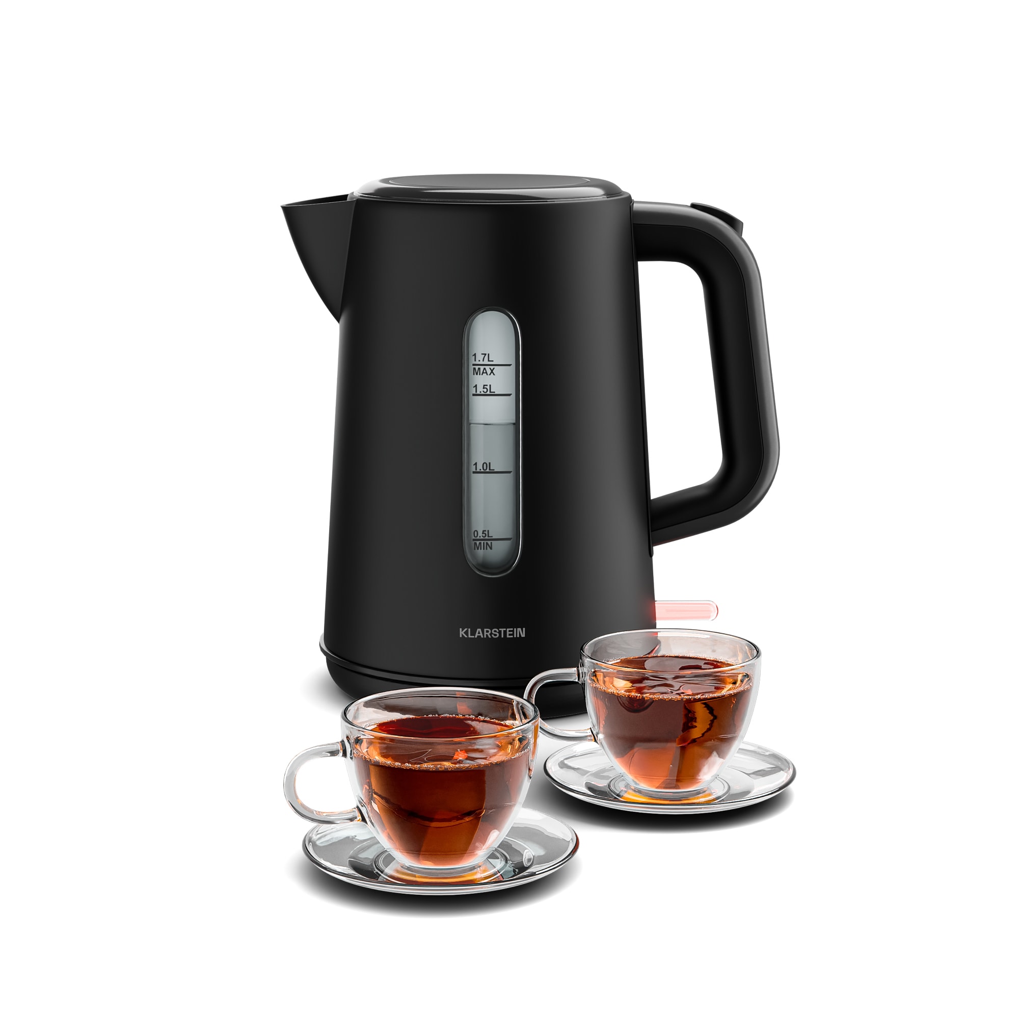 Klarstein Velaire rýchlovarná kanvica | 1,7 litra | 2200 W | Základňa otočná o 360° | Moderný, minimalistický dizajn