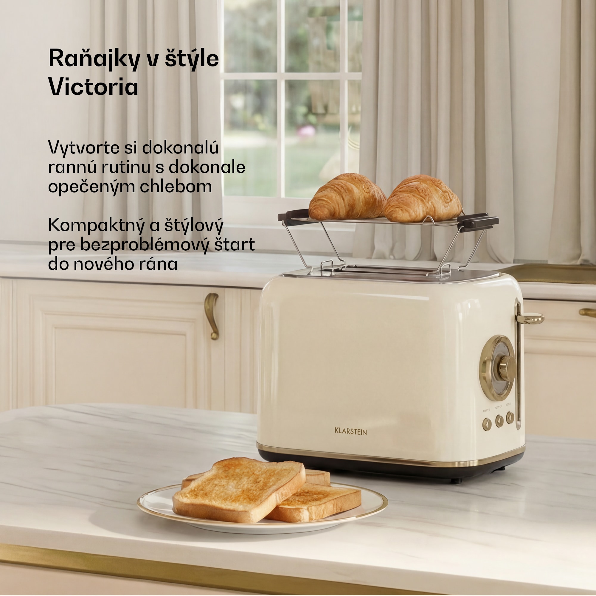Klarstein Victoria hriankovač | Hriankovač na 2 krajce | 800 W | 7 úrovní opečenia | Ohrievač žemlí – Obrázok 3