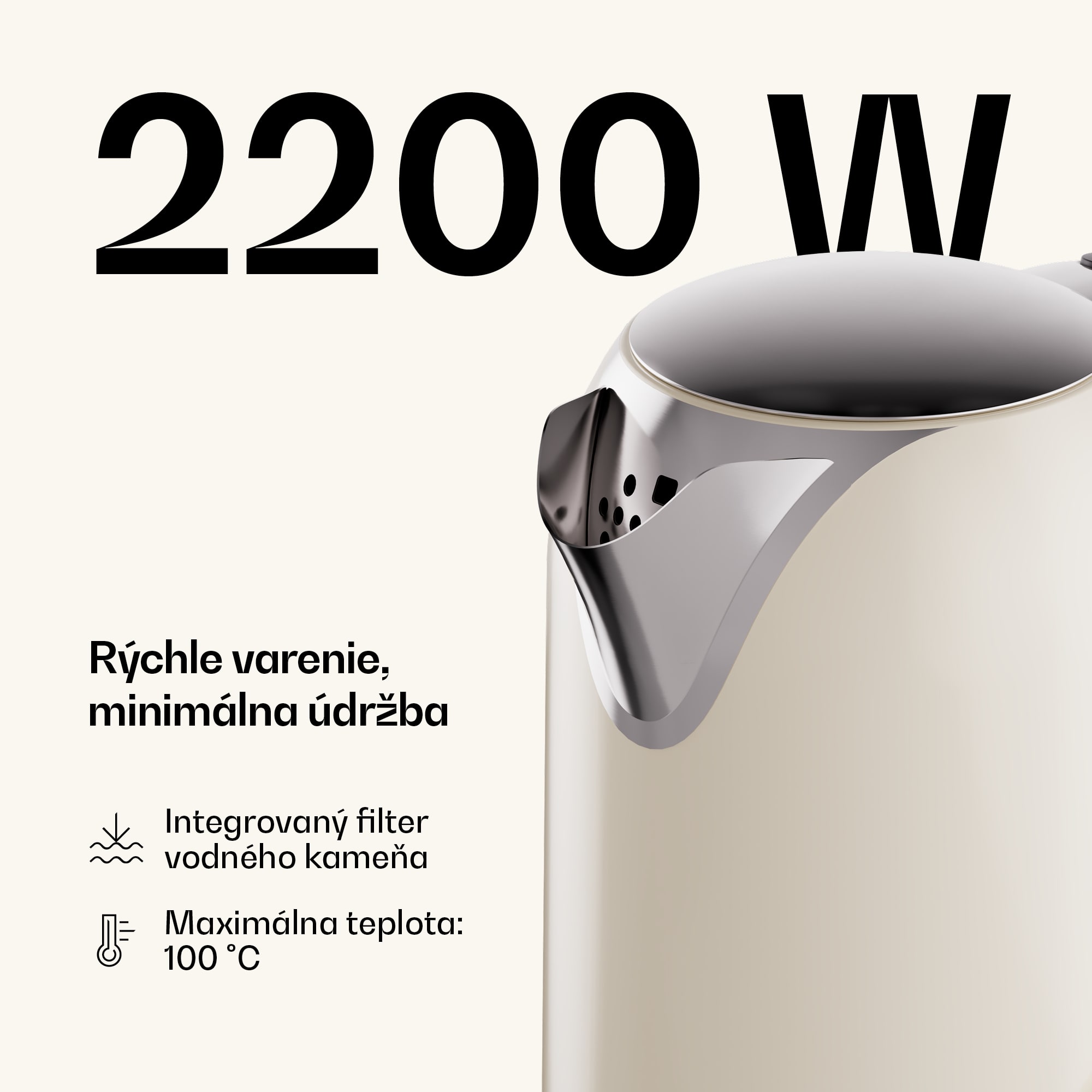 Klarstein Victoria rýchlovarná kanvica | 1,7 litra | 2200 W | Základňa otočná o 360° | Nadčasový dizajn – Obrázok 5