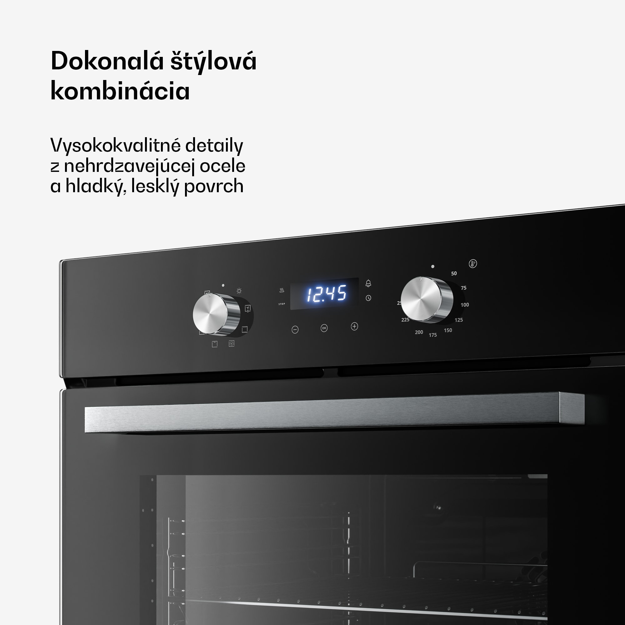 Klarstein Verosteel vstavaná rúra | 60 cm | 67 litrov | energetická trieda A | 3220 W | strieborná – Obrázok 5