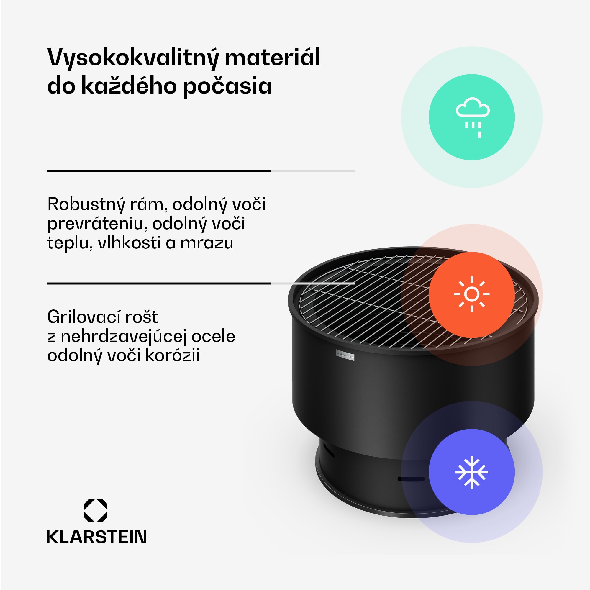Blumfeldt Pompeji ohnisko s grilom | Ochrana proti iskrám | Odolné voči prevráteniu | Robustné | 60 cm – Obrázok 5