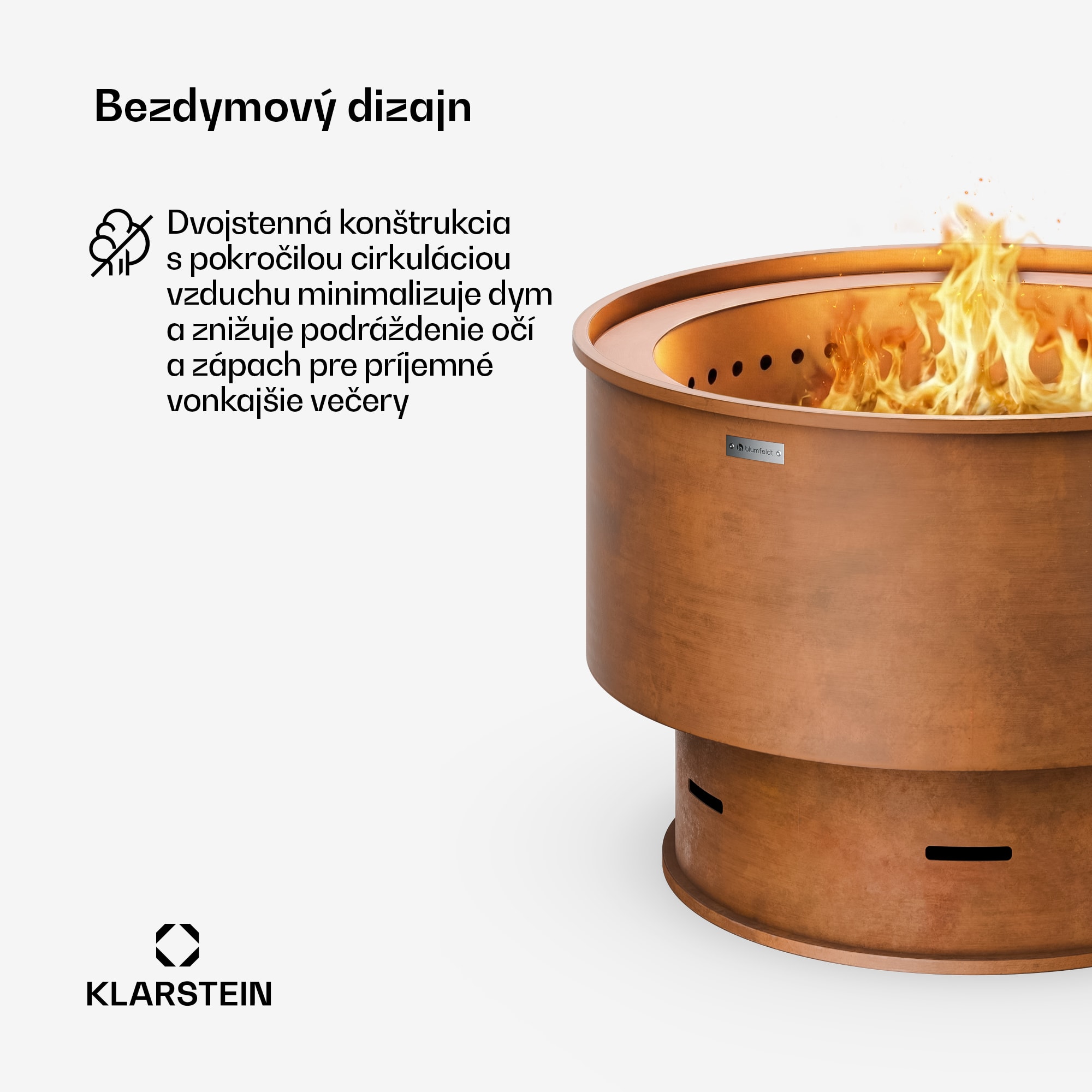 Blumfeldt Pompeji ohnisko s grilom | Ochrana proti iskrám | Odolné voči prevráteniu | Robustné | 60 cm – Obrázok 4