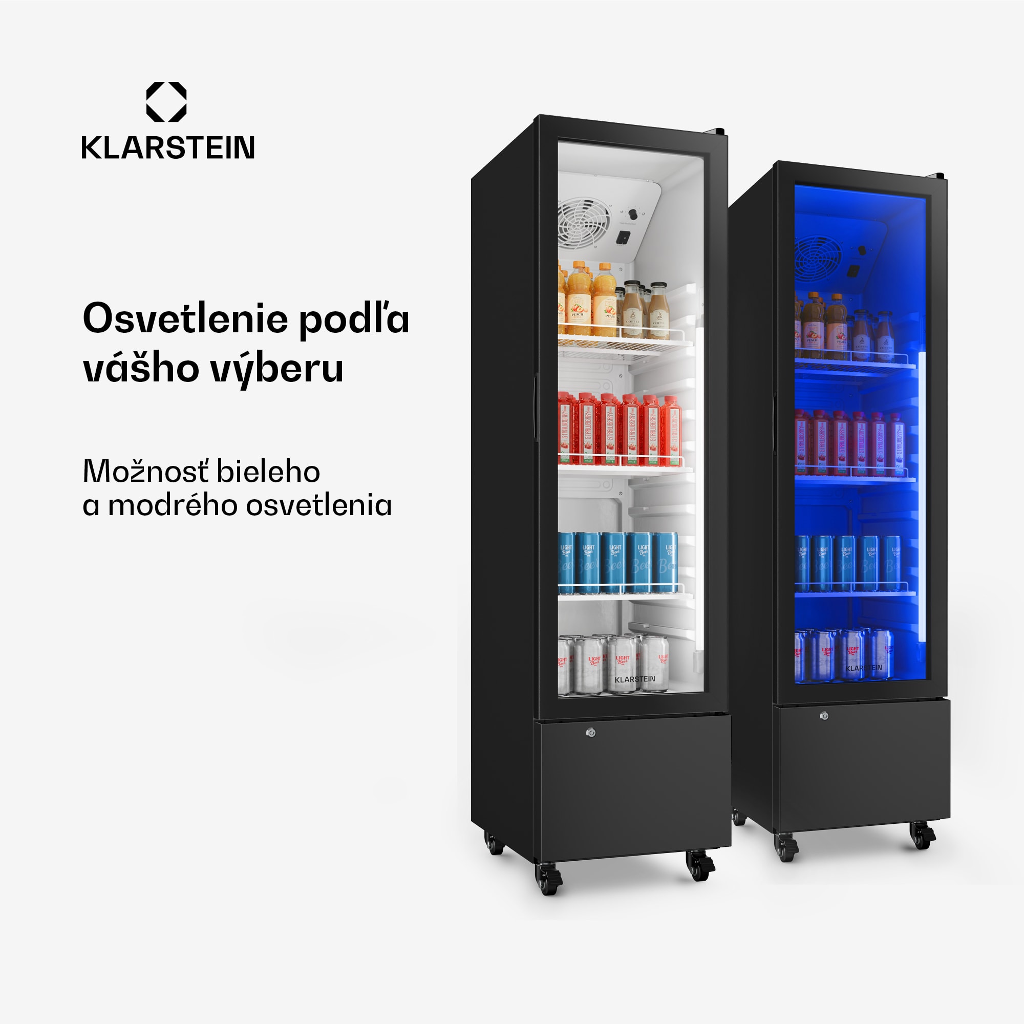 Klarstein GrandCooler gastro chladnička na nápoje | 163,5 x 43 cm | LED vnútorné osvetlenie | Čierna – Obrázok 4