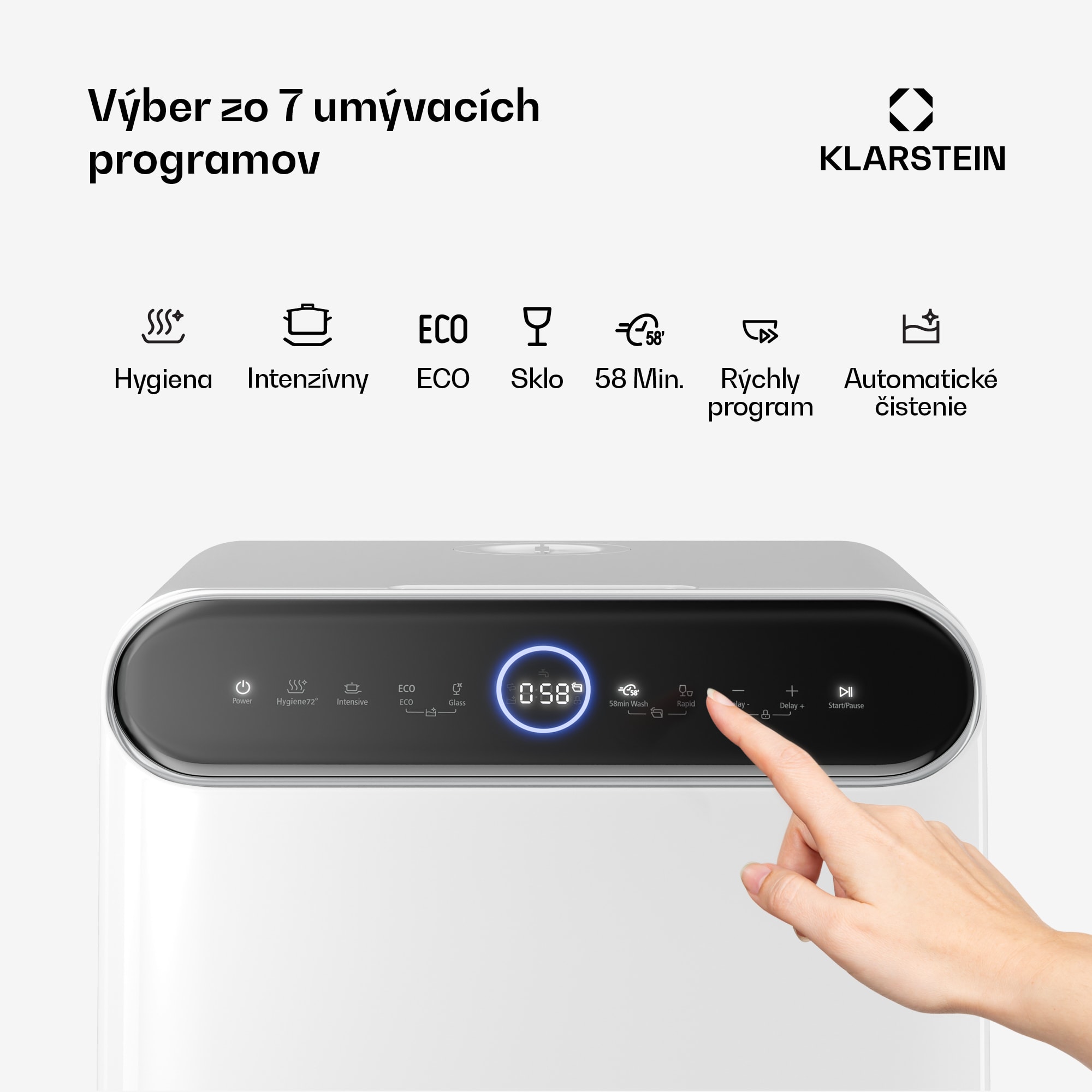 Klarstein Oceana stolová umývačka riadu | 7 programov | Technológia Aqua-Stop | 860 W | 42 cm – Obrázok 4