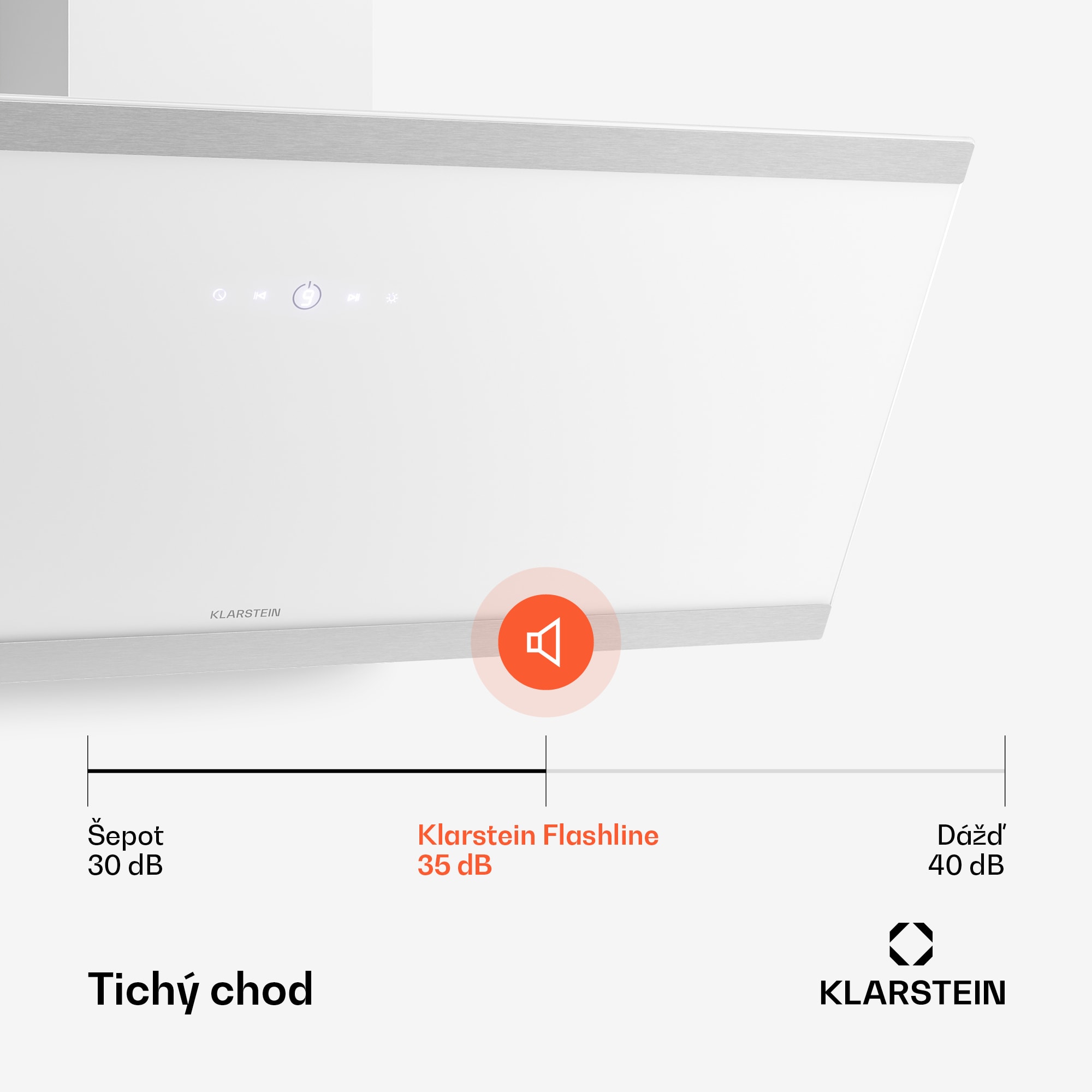 Klarstein Flashline šikmý digestor | Režimy odsávania a recirkulácie | Moderný dizajn | 578 m³/h | 90 cm – Obrázok 5