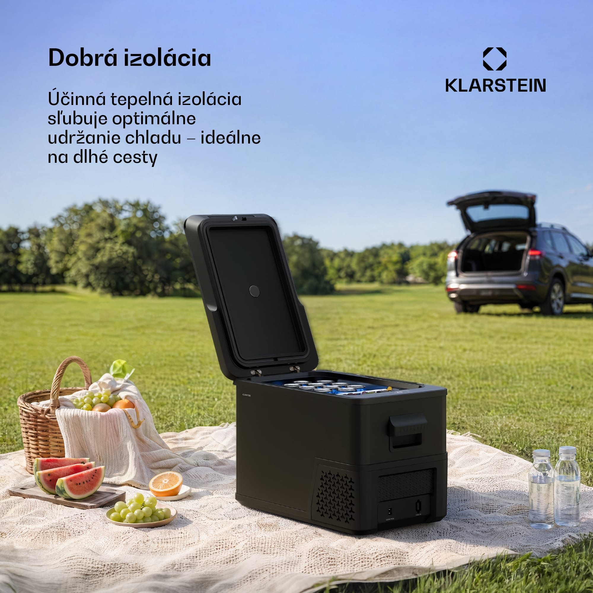 Klarstein Arctiq chladiaci box | S kompresorom | 27 litrov | 36 plechoviek | -20 až 20 °C | Čierny | 60 cm – Obrázok 5