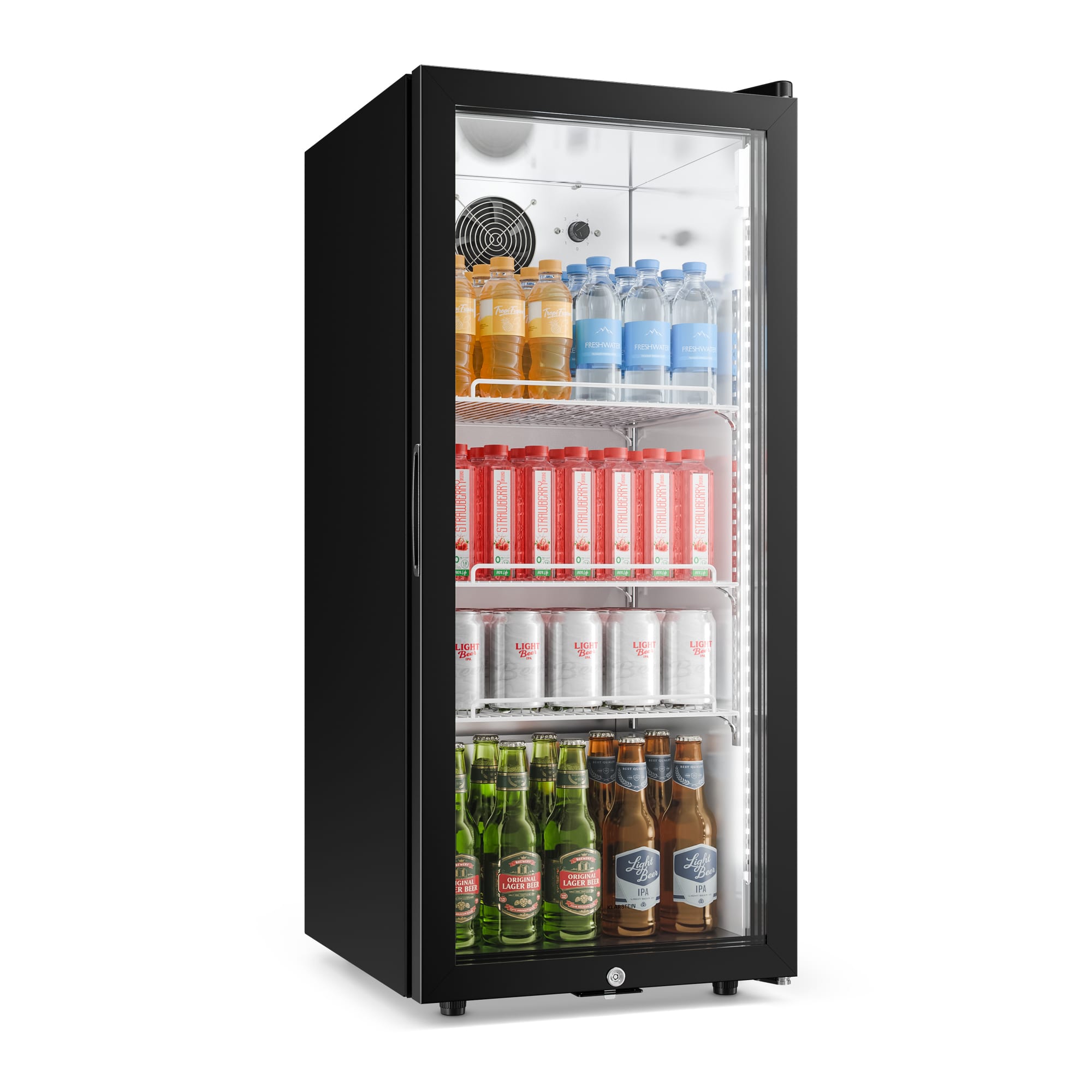Klarstein GrandCooler gastro chladnička na nápoje | 106 x 46 cm | LED vnútorné osvetlenie | Čierna