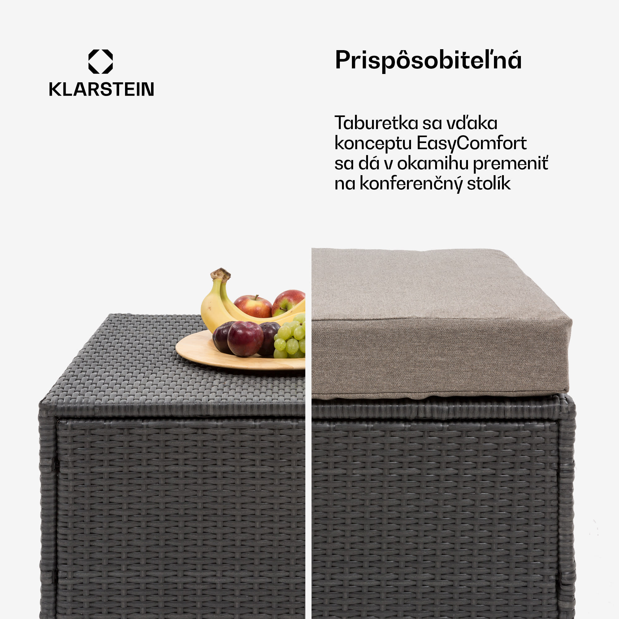 Blumfeldt Theia Lounge Set, záhradná sedacia súprava, rohový gauč, stolček, 5 vankúšov, čierna – Obrázok 5