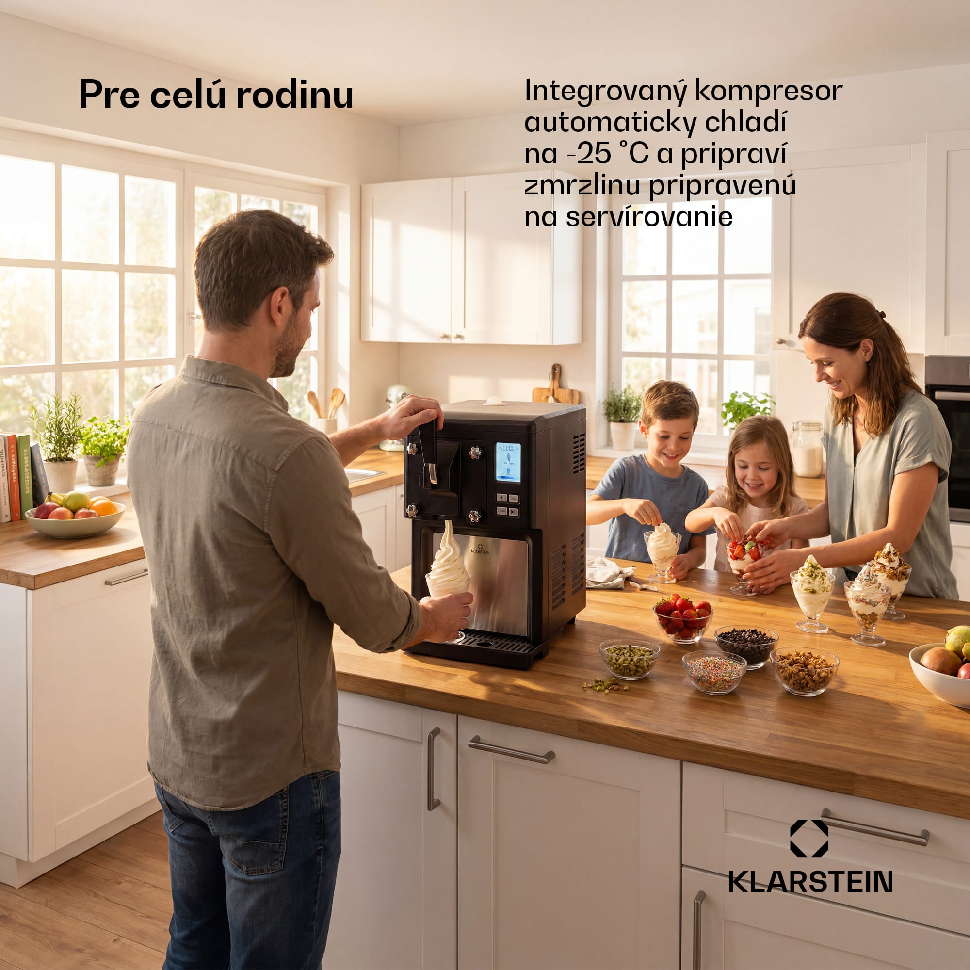 Klarstein Sweet Sundae zmrzlinovač kompresor 1,5l nehrdzavejúca oceľ čierny – Obrázok 2