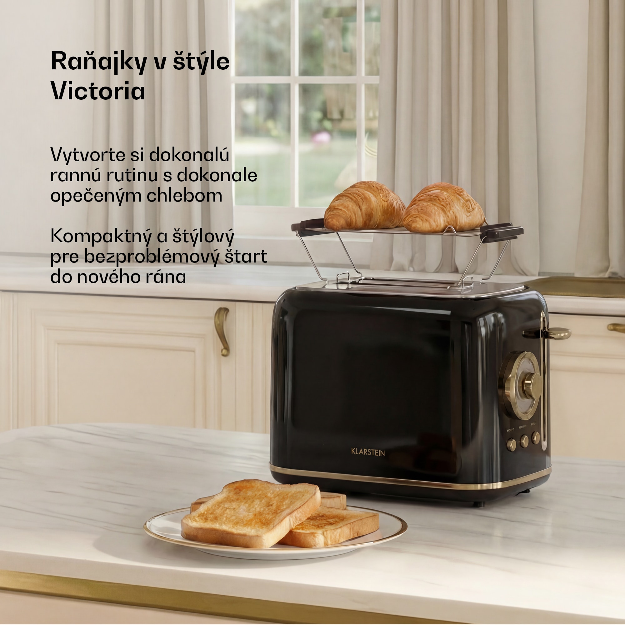 Klarstein Victoria hriankovač | Hriankovač na 2 krajce | 800 W | 7 úrovní opečenia | Ohrievač žemlí – Obrázok 3