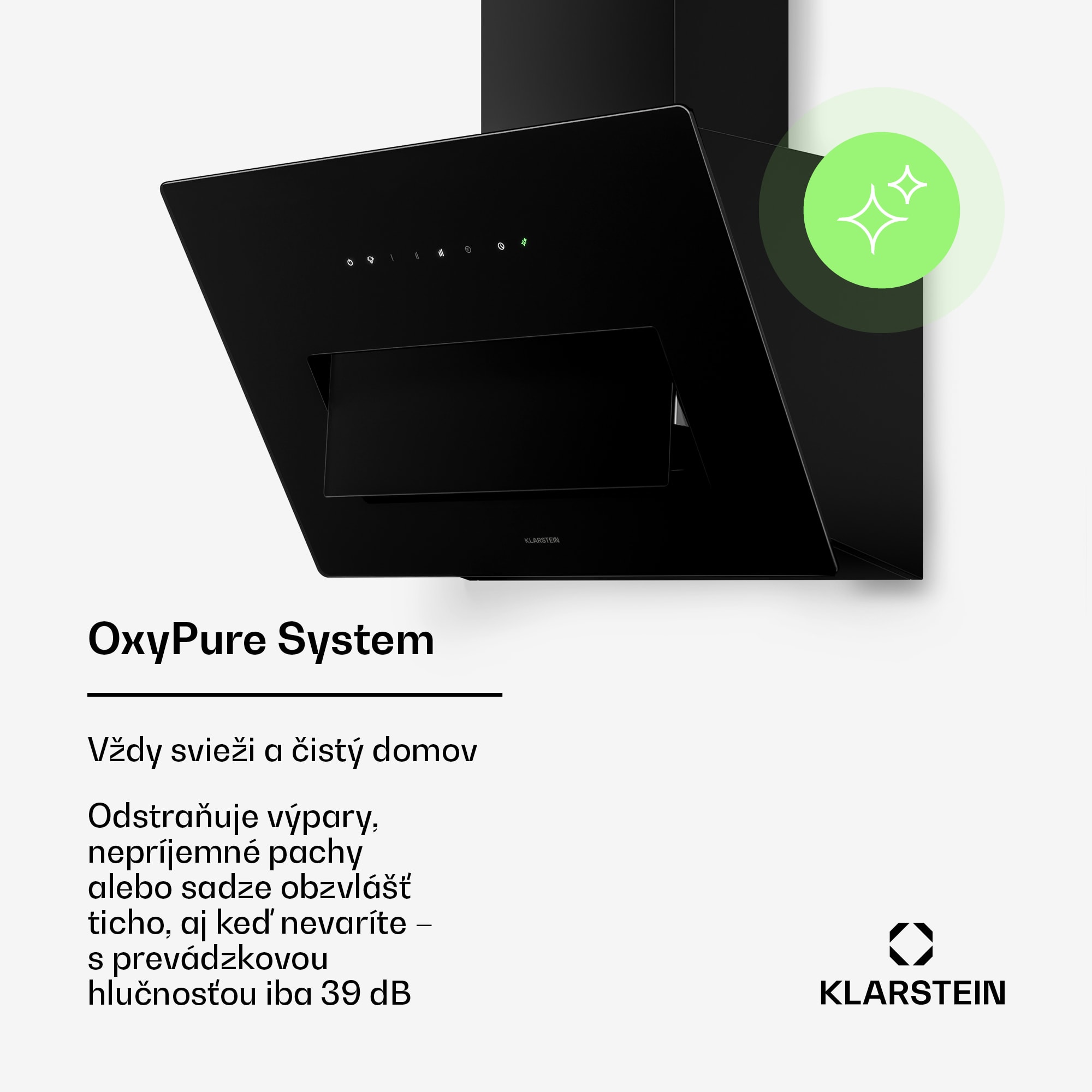 Klarstein SleekAir odsávač bez stropu | odťah a recirkulácia | elegantný dizajn | 720 m³/h | 60 cm – Obrázok 3