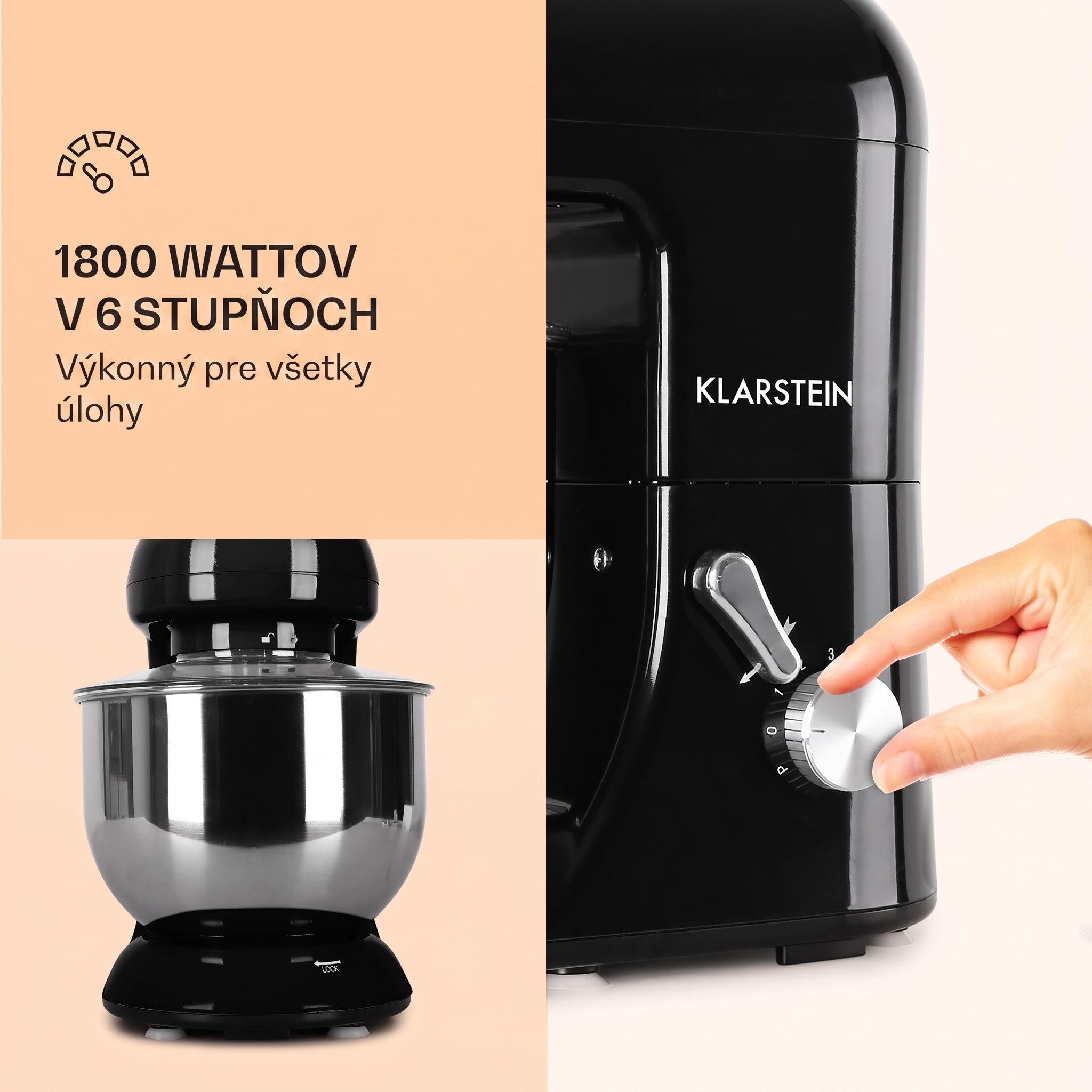Klarstein Bella, kuchynský robot, 1800 W, 2,7 PS, 5 l – Obrázok 2