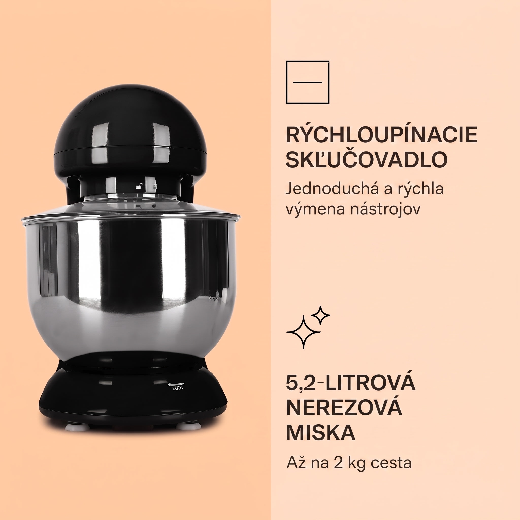 Klarstein Bella, kuchynský robot, 1800 W, 2,7 PS, 5 l – Obrázok 4