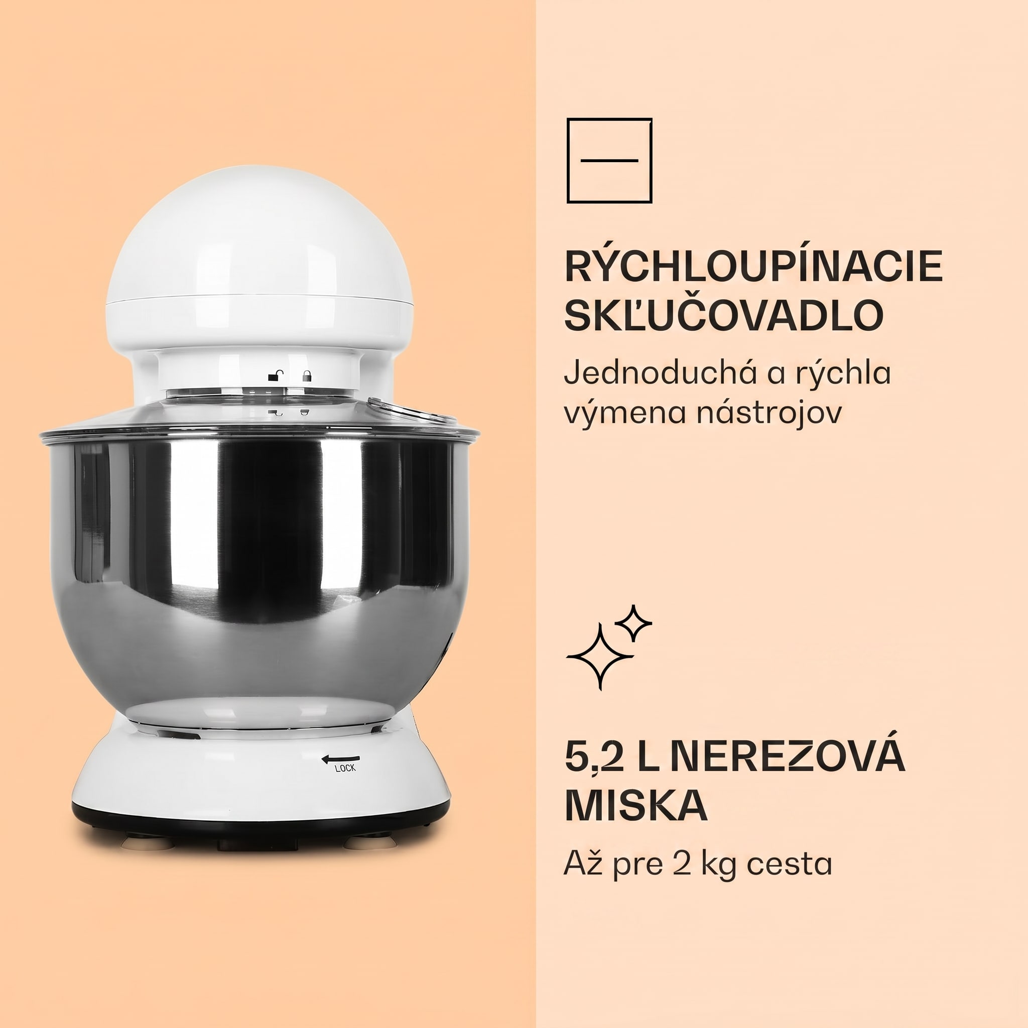Klarstein Bella, kuchynský robot, 1800 W, 2,7 PS, 5 l – Obrázok 5