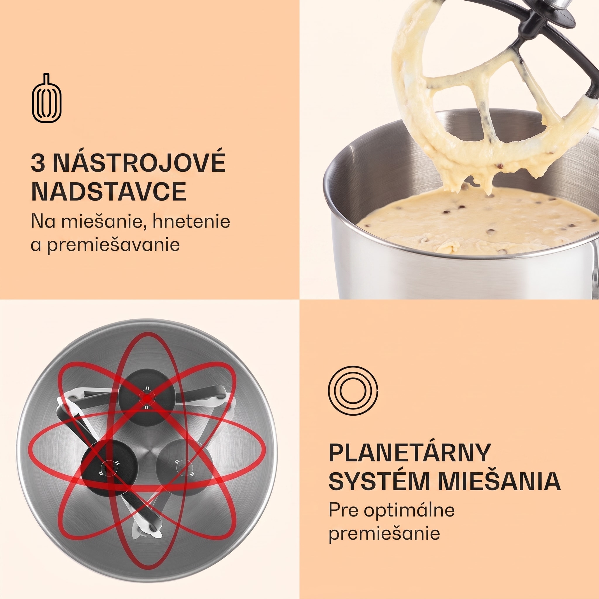 Klarstein Lucia, kuchynský robot, mixér, mlynček na mäso, 1800 W – Obrázok 4