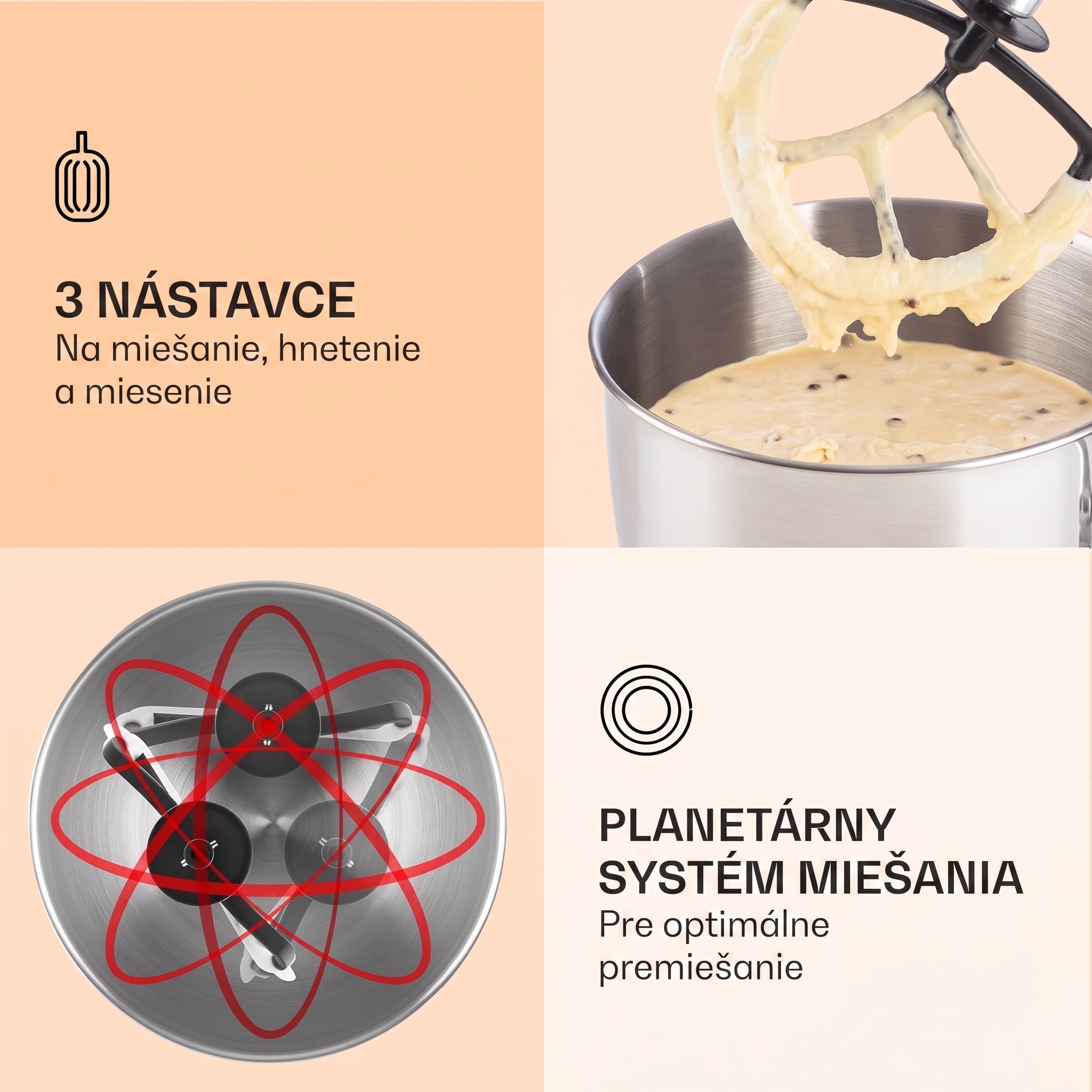 Klarstein Lucia, kuchynský robot, mixér, mlynček na mäso, 1800 W – Obrázok 4