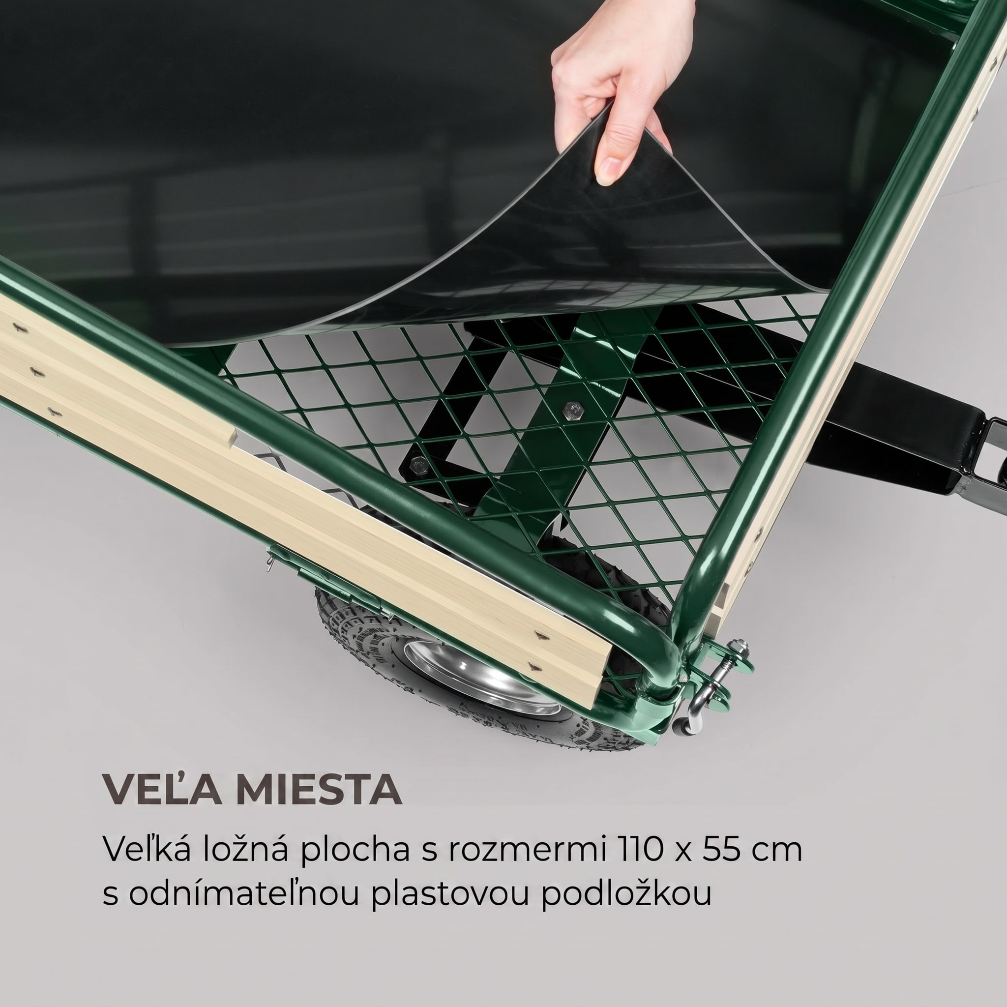 Waldbeck Ventura ručný vozík ťažký náklad 300 kg oceľový – Obrázok 5