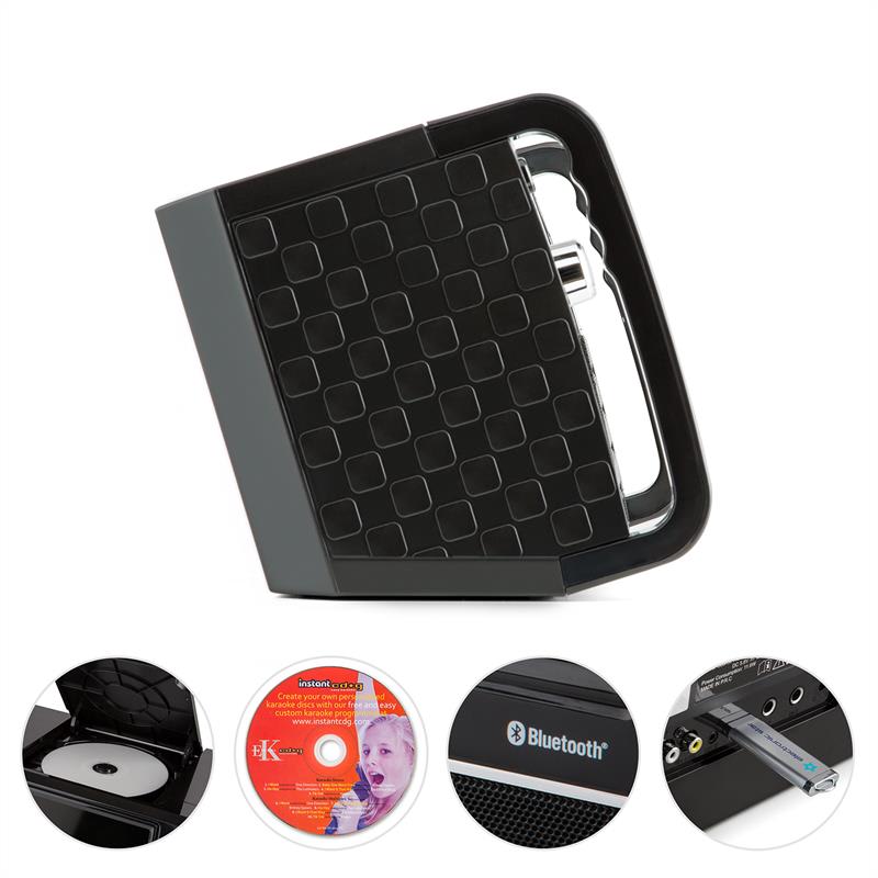 Auna DiscoFever Bluetooth karaoke zariadenie LED 7'' TFT displej CD USB – Obrázok 4