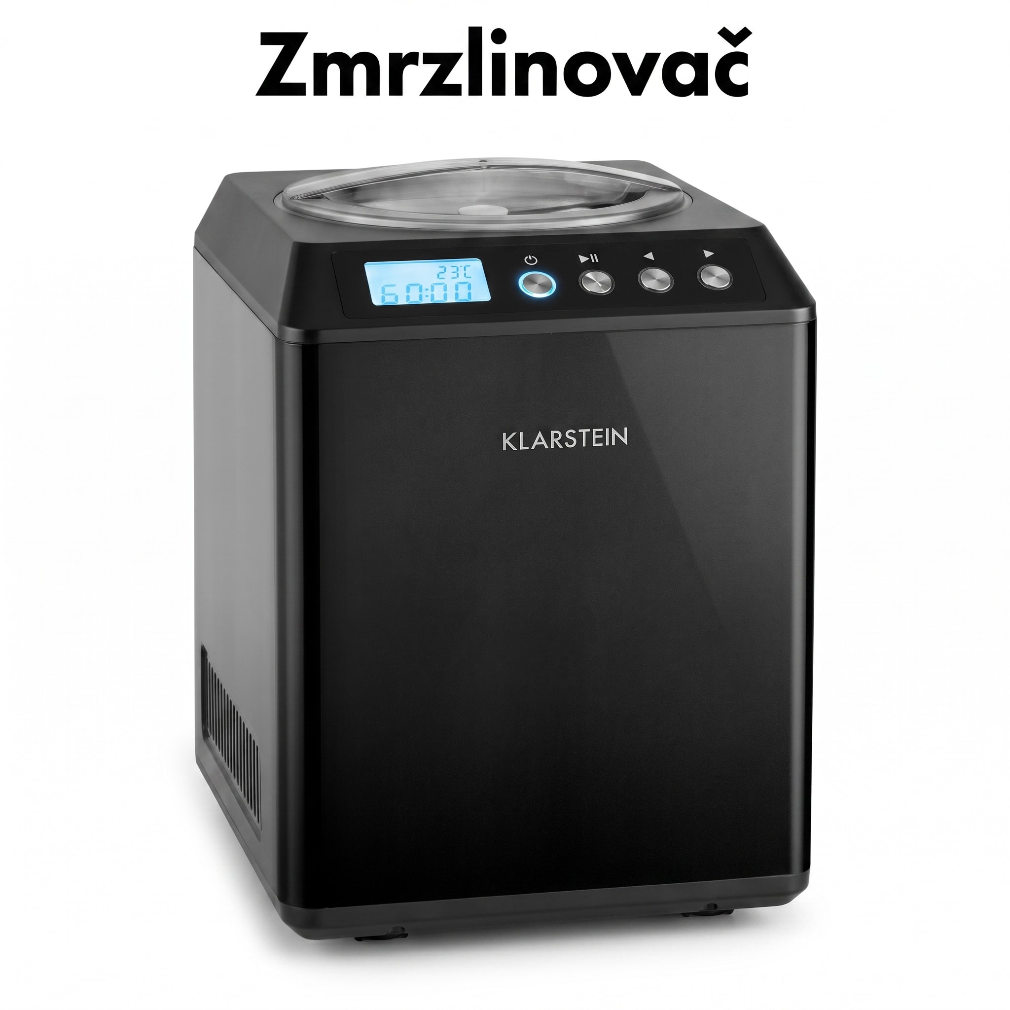 Klarstein Vanilly Sky Family, zmrzlinovač, výrobník zmrzliny a mrazeného jogurtu, 250 W, 2,5 l, čierny – Obrázok 3