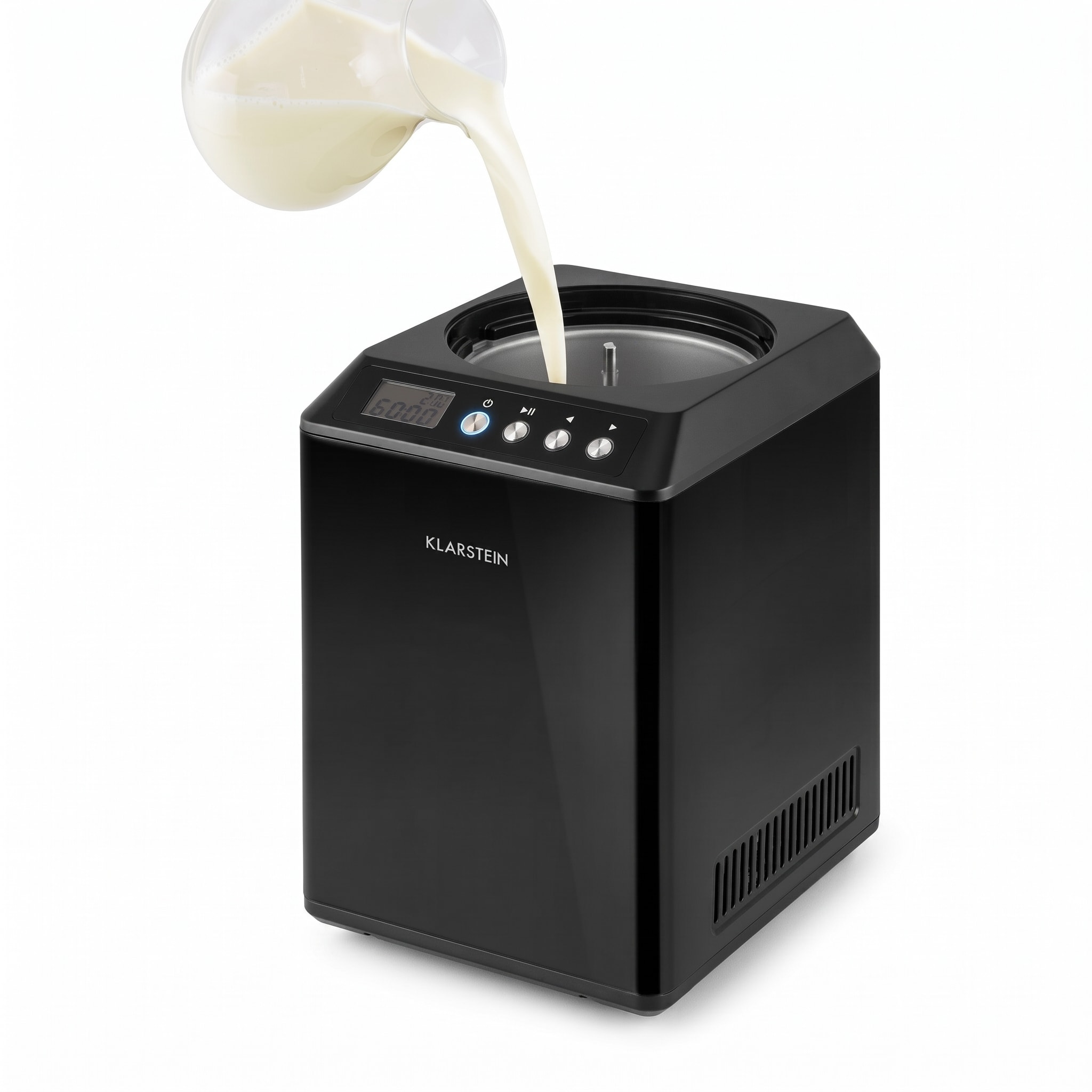 Klarstein Vanilly Sky Family, zmrzlinovač, výrobník zmrzliny a mrazeného jogurtu, 250 W, 2,5 l, čierny – Obrázok 5