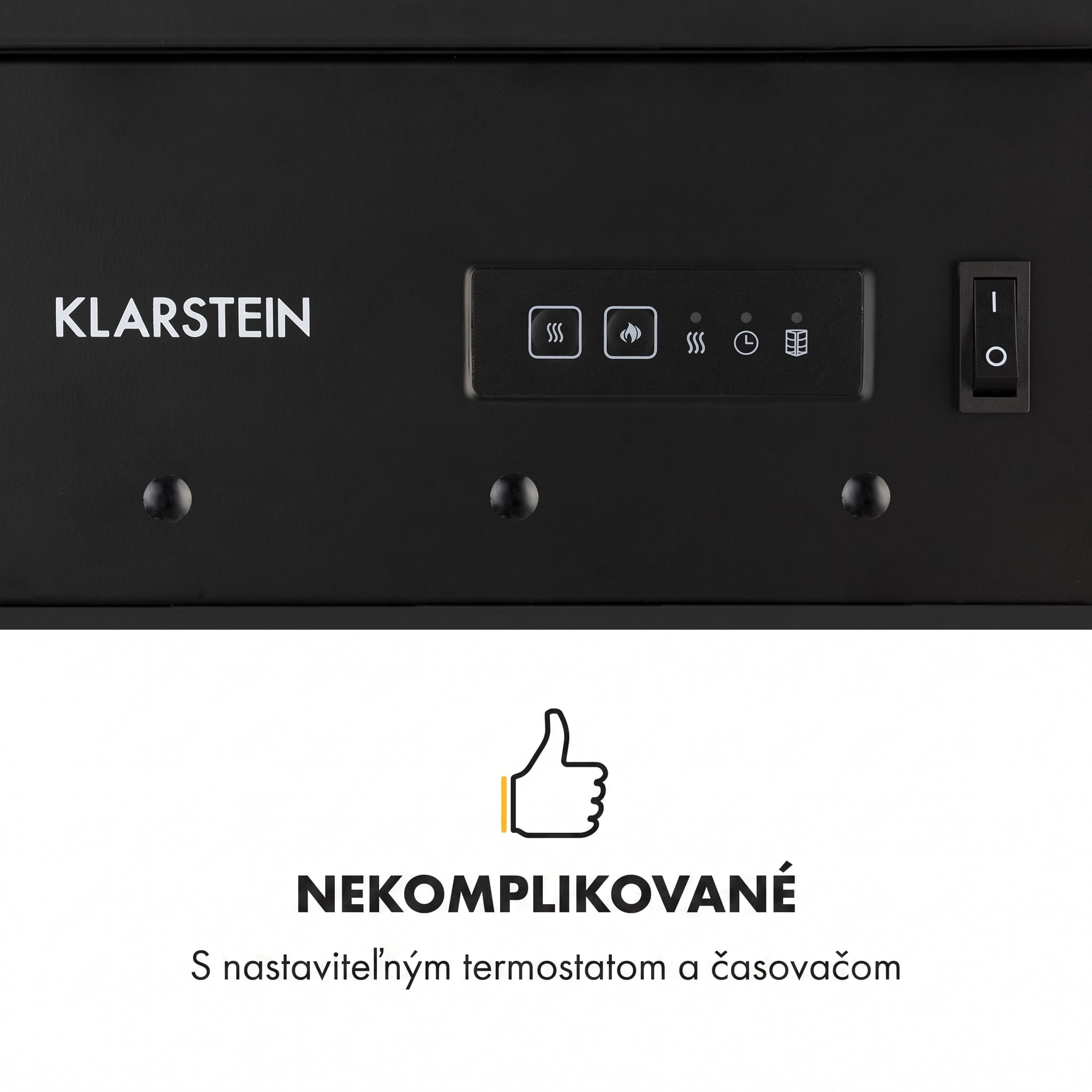 Klarstein Bormio, elektrický krb, 950/1800 W, termostat, týždenný časovač, čierny – Obrázok 4