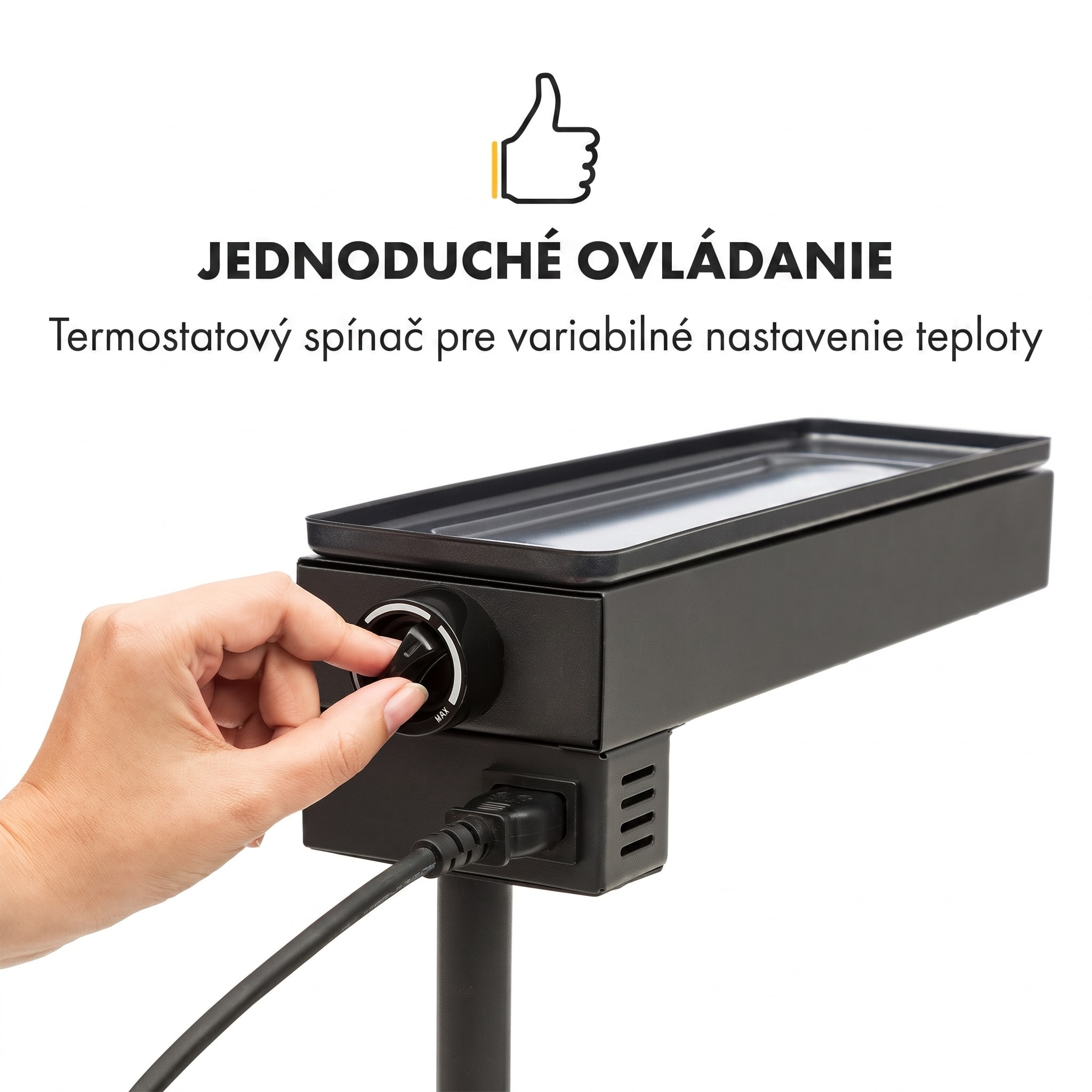 Klarstein Appenzell Peak, raclette gril, 1000 W, termostatový prepínač, čierny – Obrázok 3
