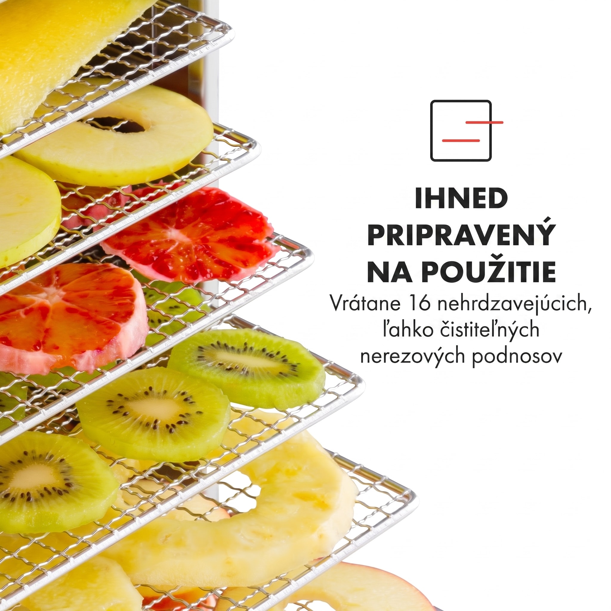 Klarstein Master Jerky 16 sušička potravín 1500W 40-90 °C 15h časovač nerezová oceľ – Obrázok 4