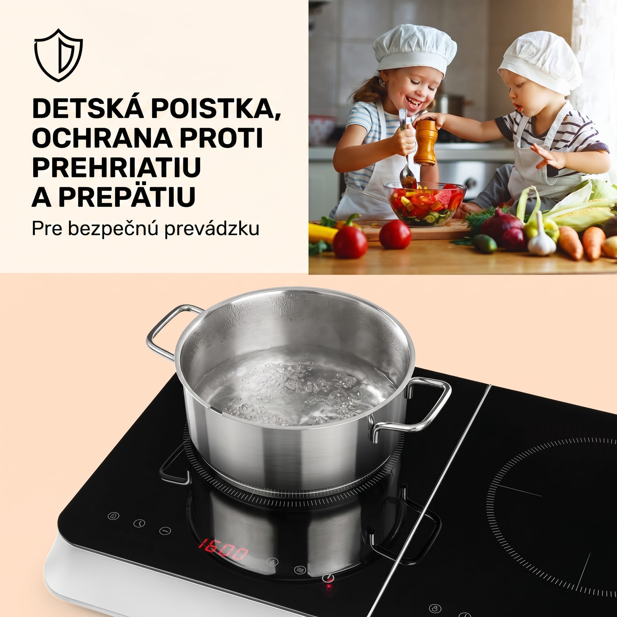 Klarstein InnoChef, indukčná varná doska, 3400 W, dotykové ovládanie, sklokeramika – Obrázok 5