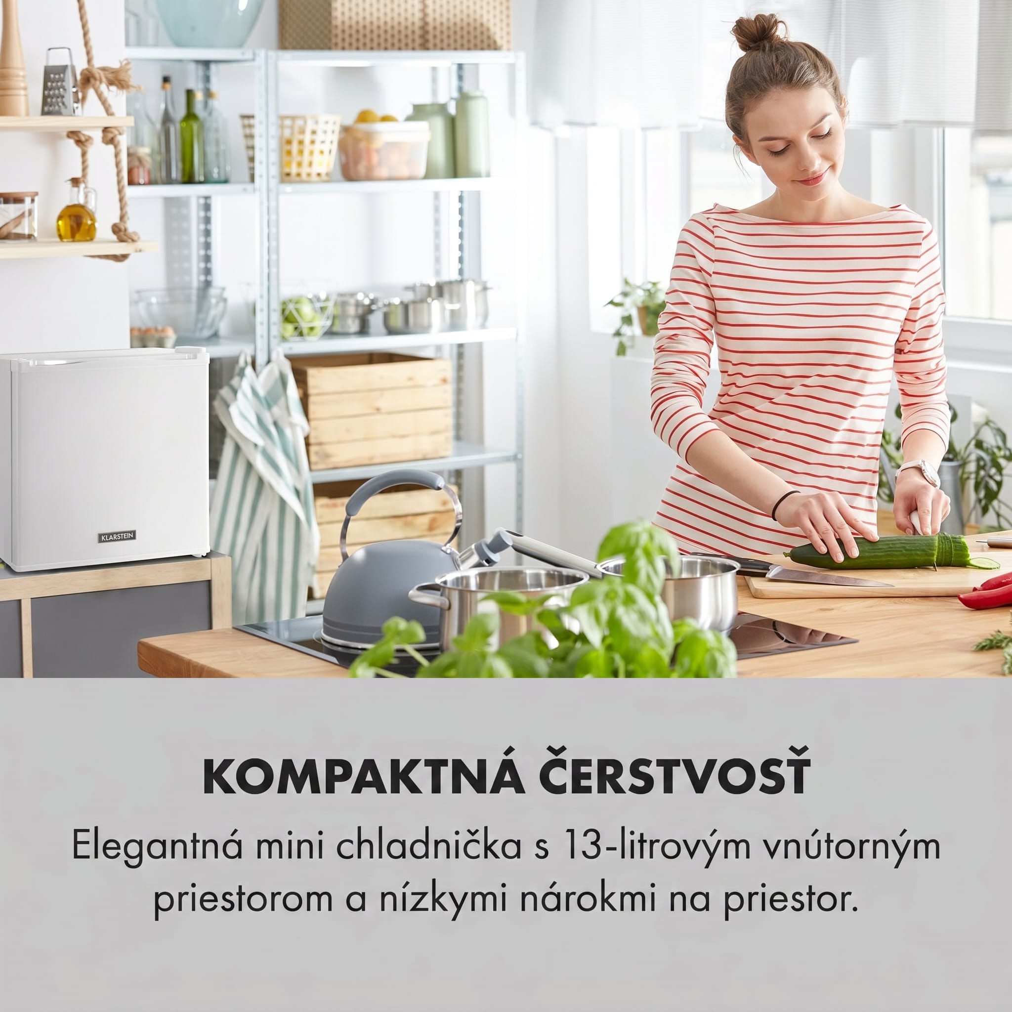 Klarstein Secret Cool, mini chladnička, minibar, 13 l, energet. trieda G biela – Obrázok 2