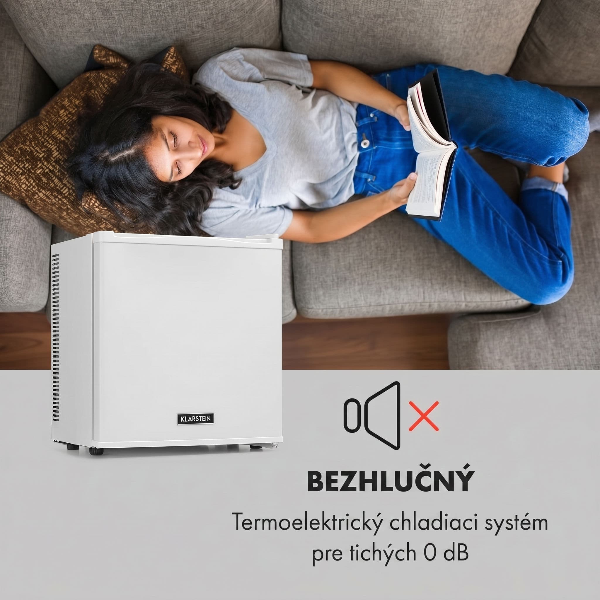 Klarstein Secret Cool, mini chladnička, minibar, 13 l, energet. trieda G biela – Obrázok 3