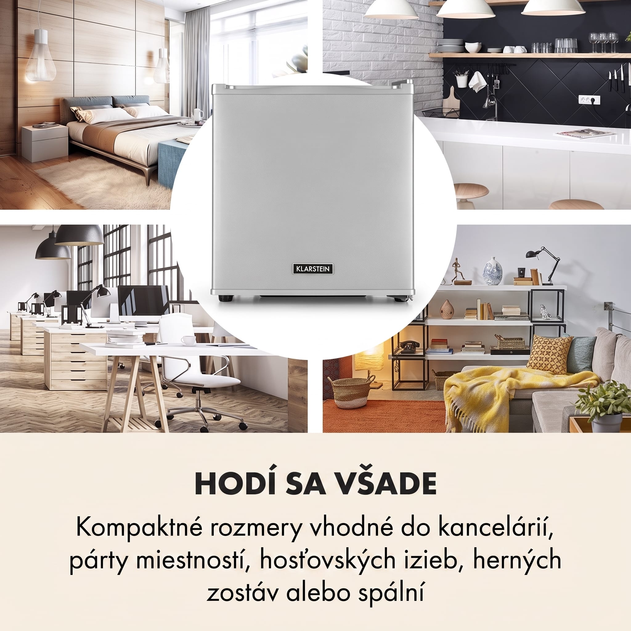 Klarstein Secret Cool, mini chladnička, minibar, 13 l, energet. trieda G, strieborná – Obrázok 4
