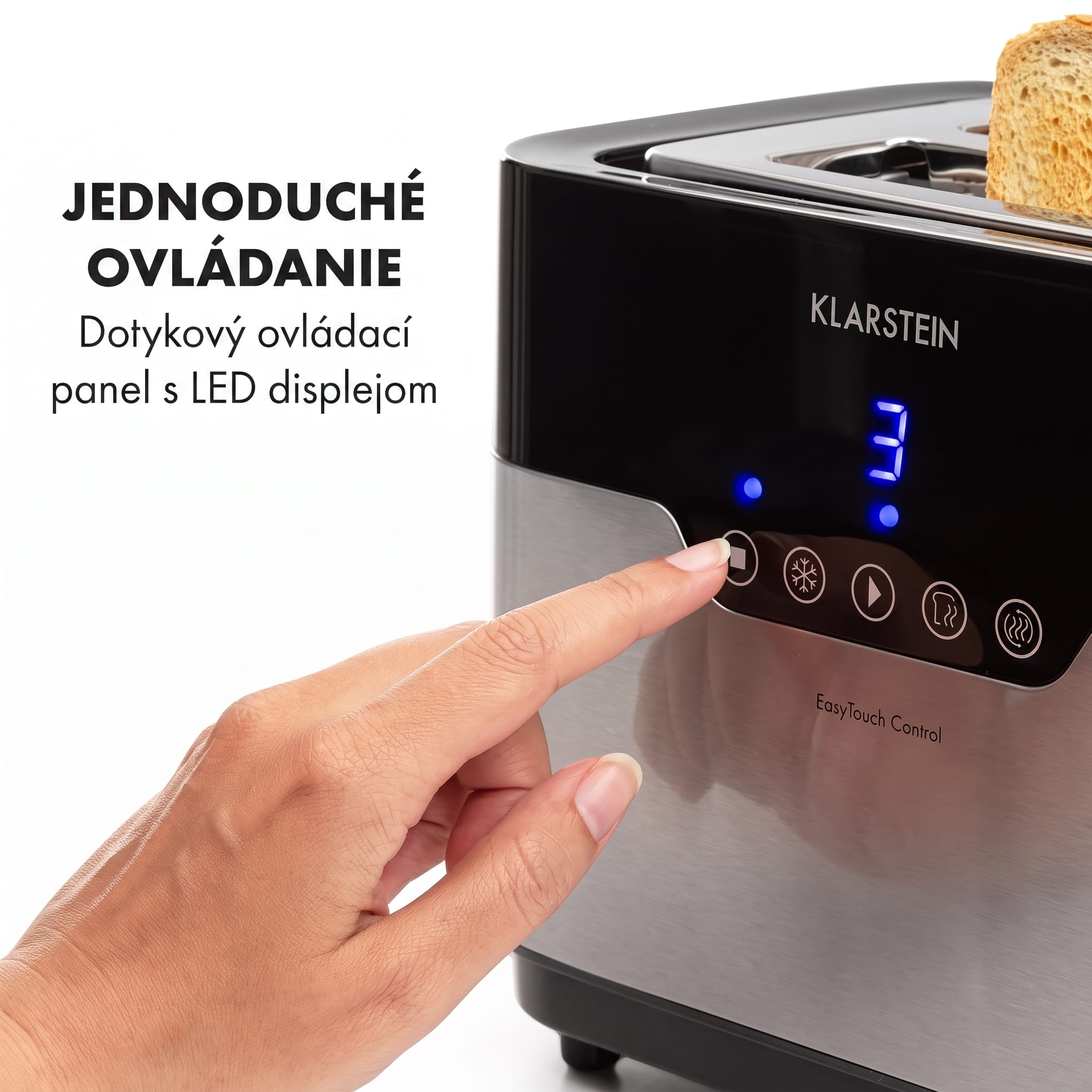 Klarstein Arabica hriankovač 920W LED displej dotykové ovládanie nerez – Obrázok 3