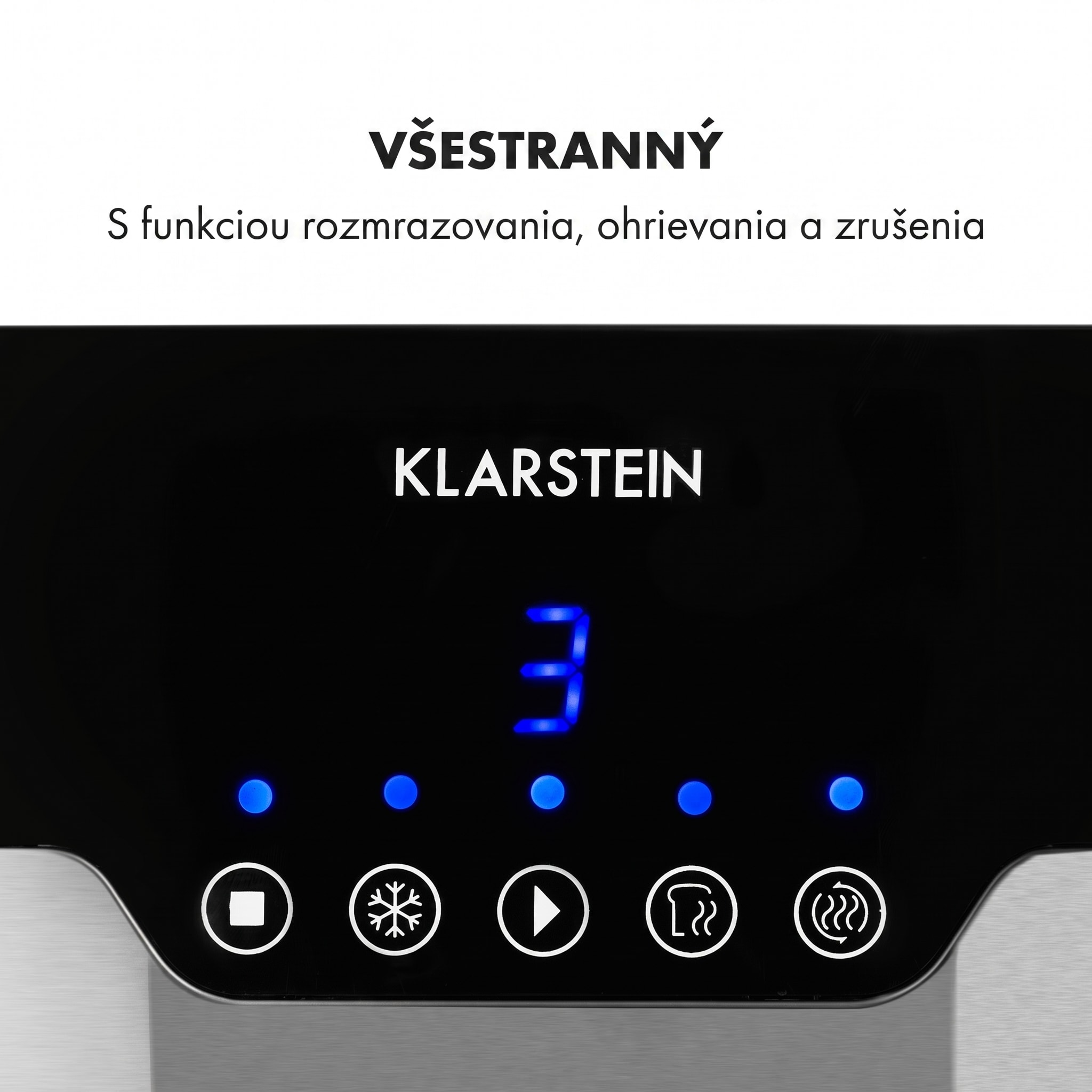 Klarstein Arabica hriankovač 920W LED displej dotykové ovládanie nerez – Obrázok 4