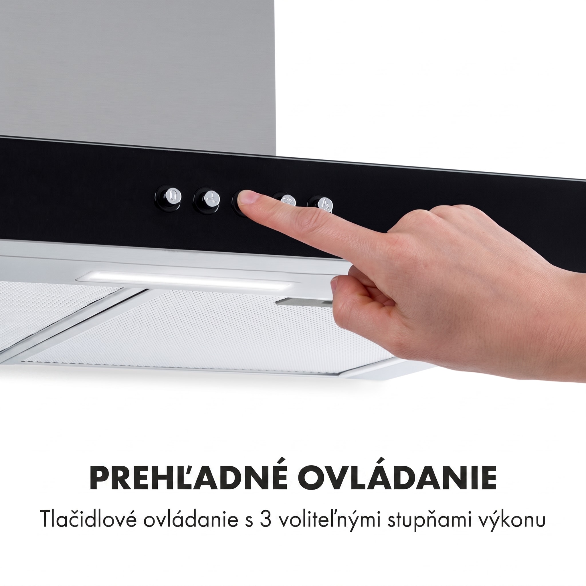 Klarstein Darya, digestor, 60 cm, 310 m³/h, nehrdzavejúca oceľ, strieborný – Obrázok 5