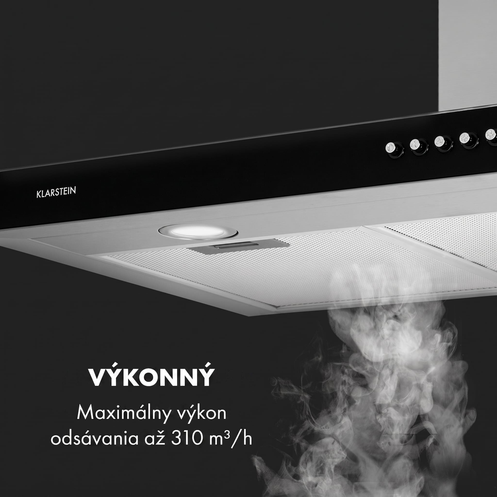 Klarstein Darya, digestor, 90 cm, 310 m³/h, nehrdzavejúca oceľ, strieborný – Obrázok 3