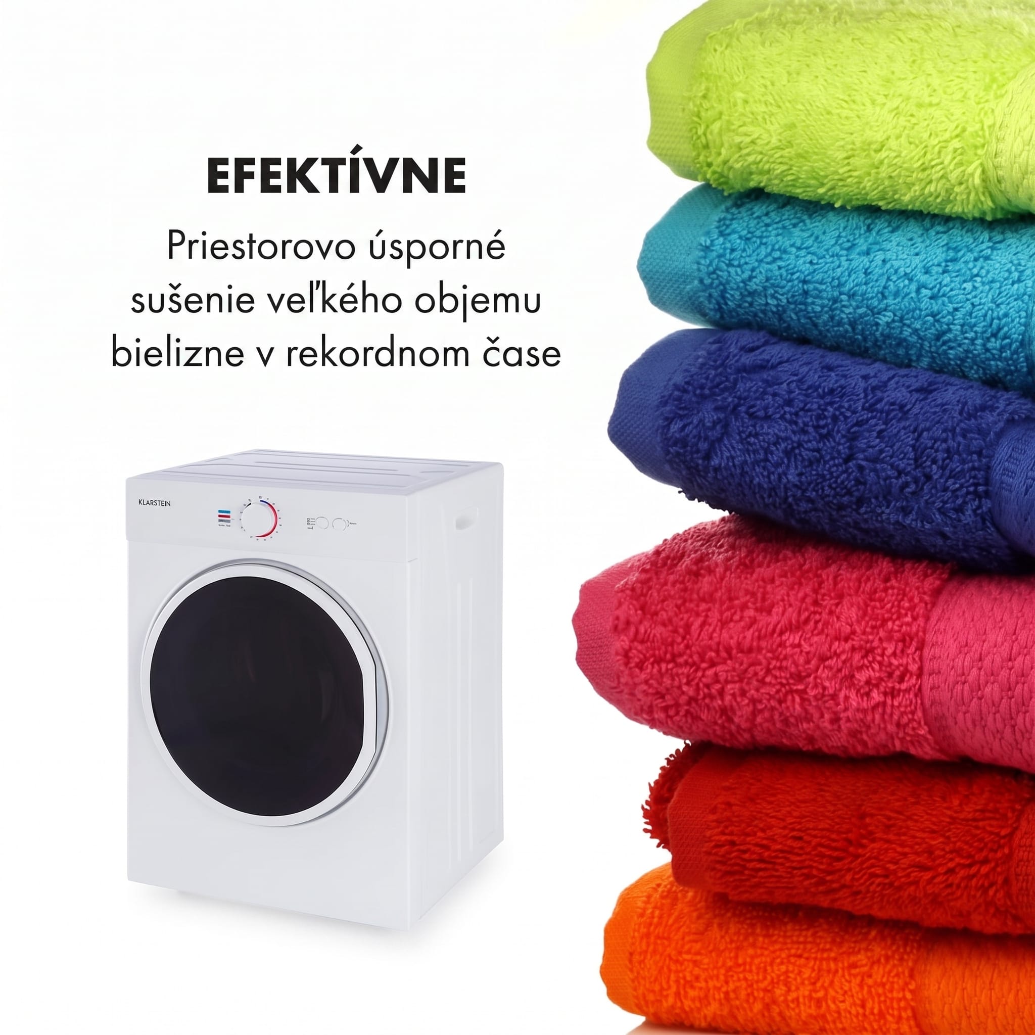 Klarstein Jet Set, sušička bielizne, sušička, 1020 W, energetická trieda G, 3 kg, 50 cm, biela – Obrázok 4