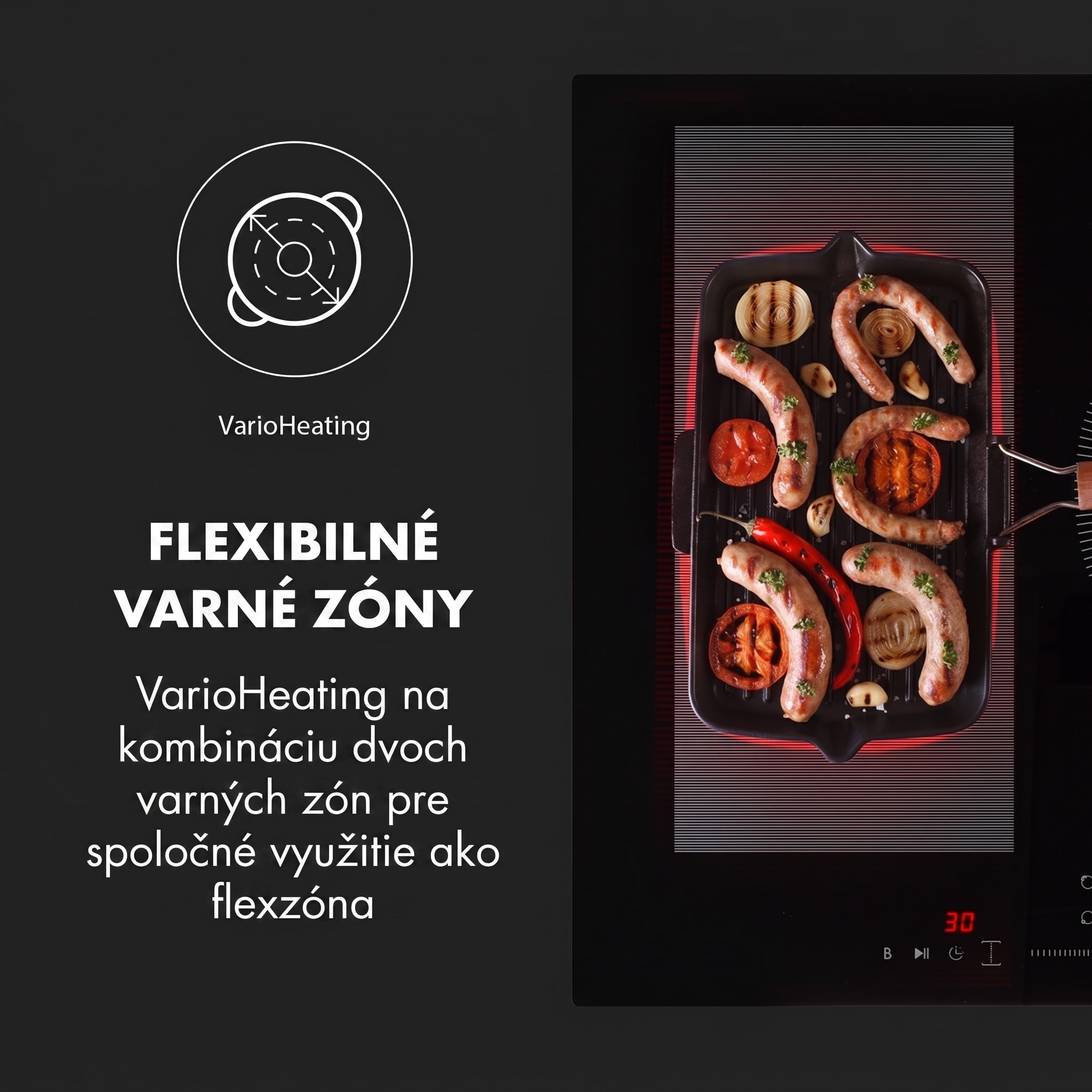 Klarstein Delicatessa 3 Flex, indukčná varná doska, 6600 W, 3 zóny, sklokeramika, čierna – Obrázok 4
