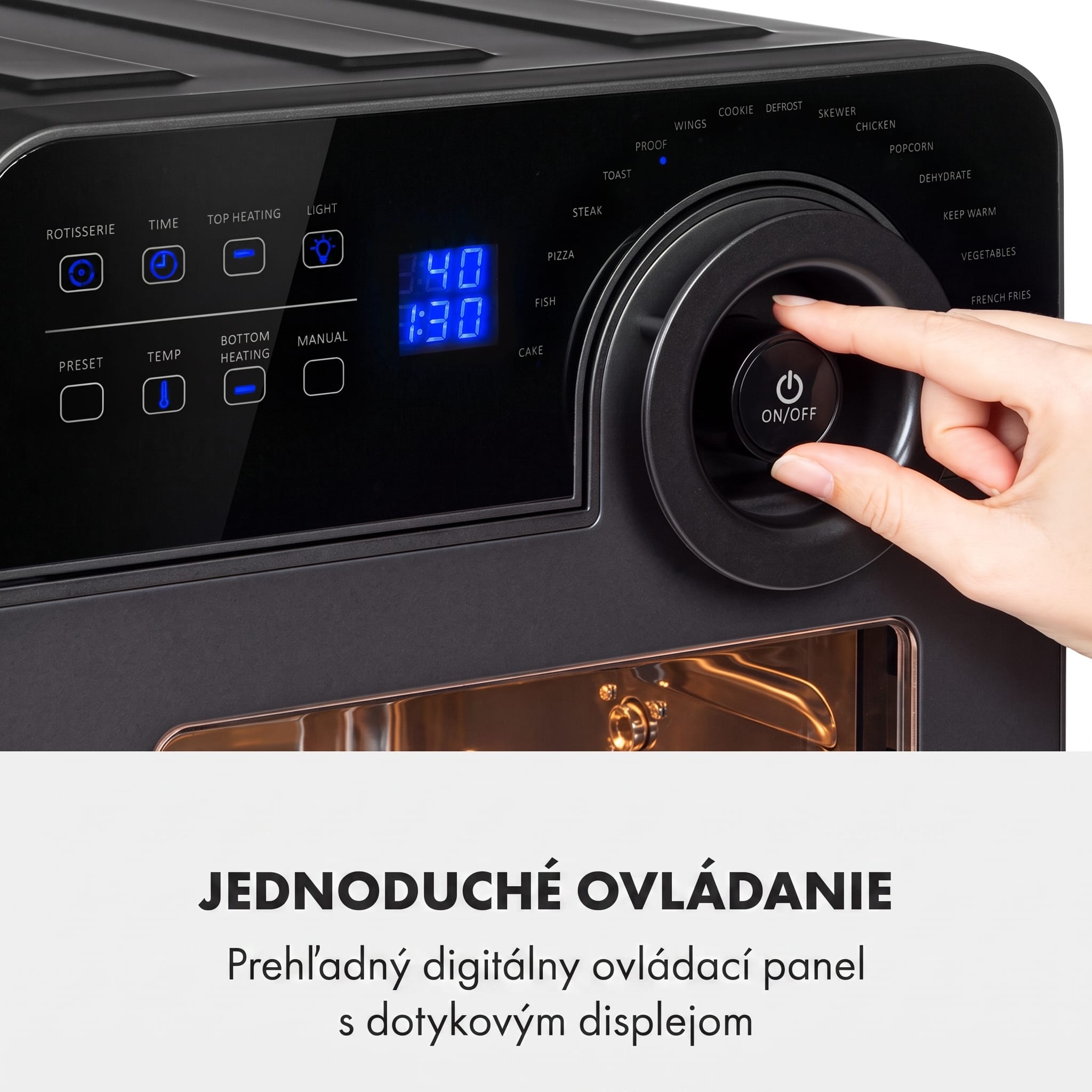 Klarstein AeroVital Cube Chef, teplovzdušná fritéza, 1700 W, 14 l, 16 programov, horný a spodný ohrev – Obrázok 5