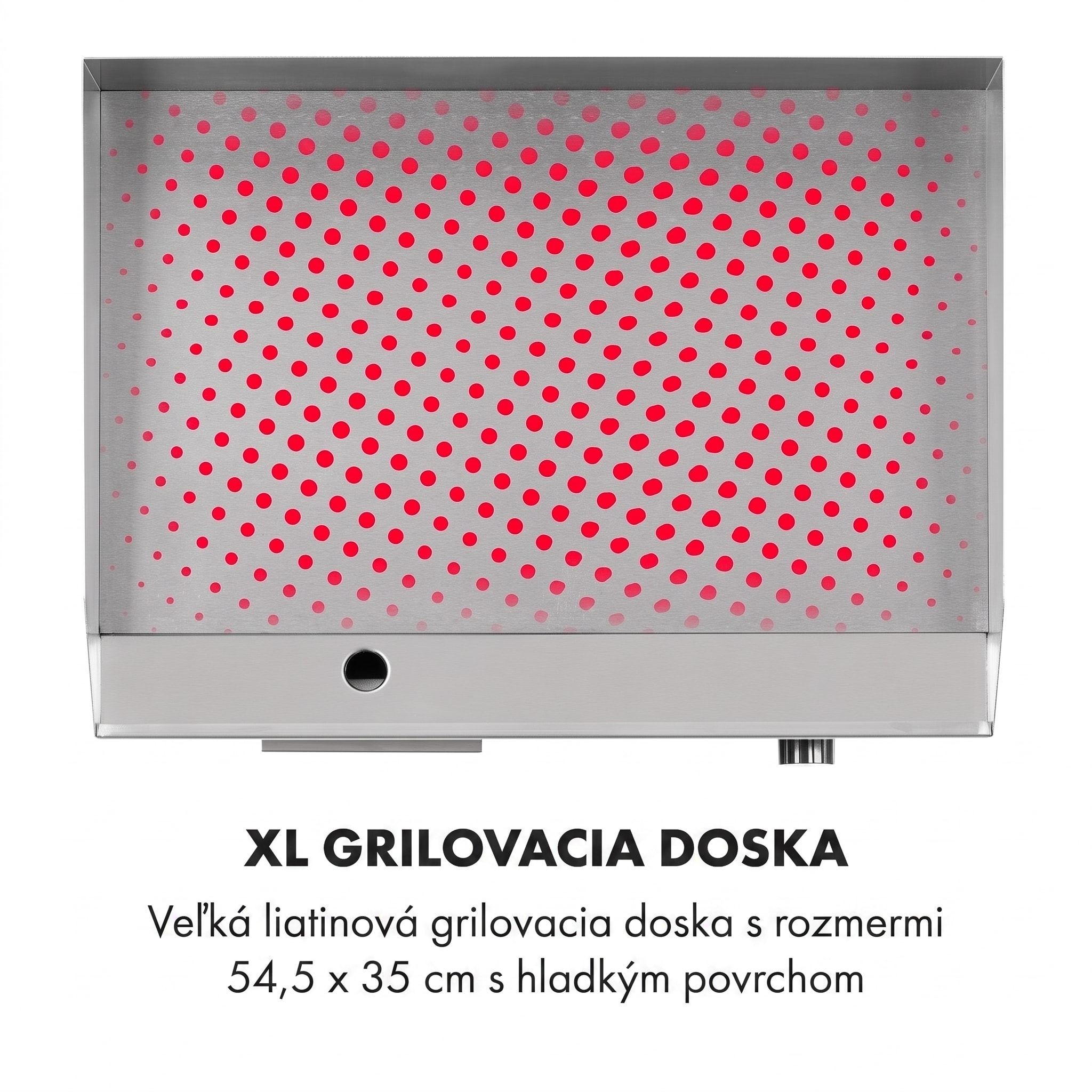 Klarstein Grillmeile 3000G, elektrický gril, 3000 W, grilovacia platňa 54,5 x 35 cm, hladký – Obrázok 4