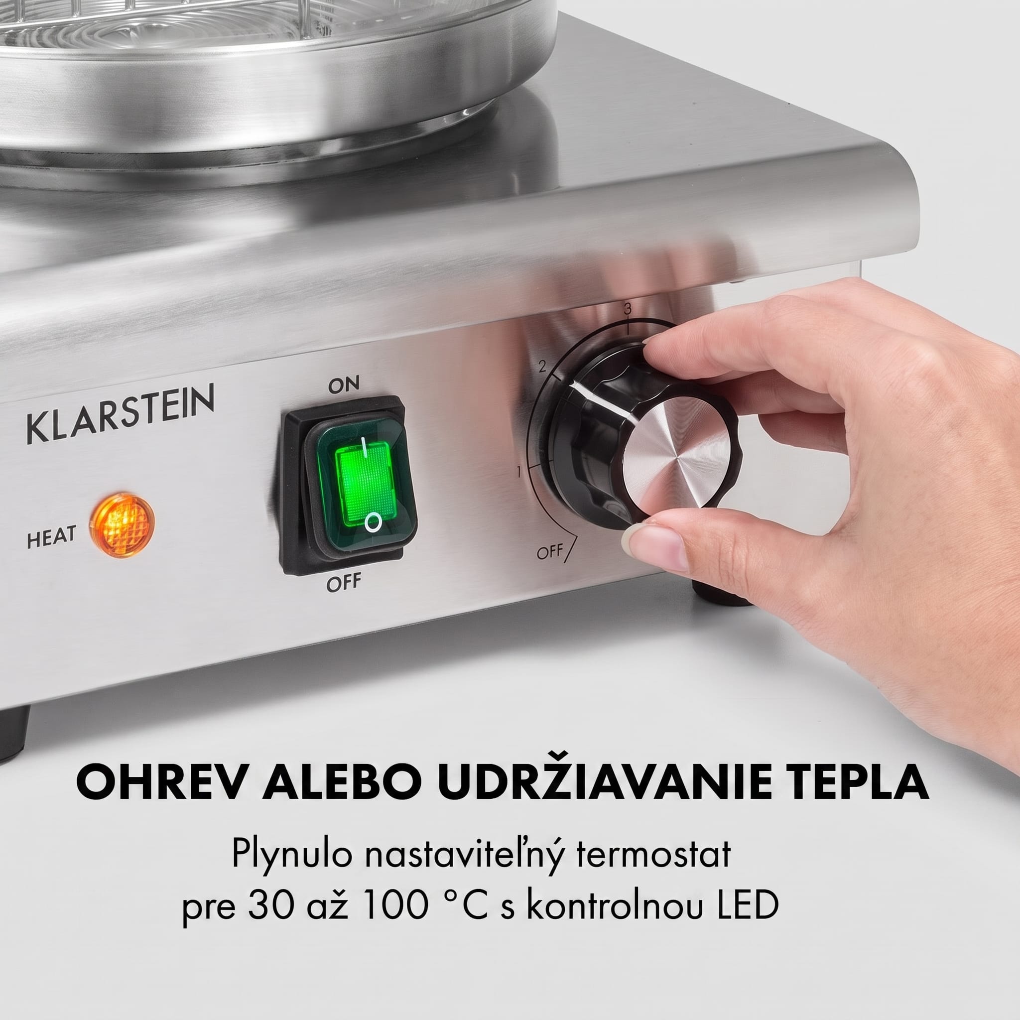 Klarstein Wurstfabrik 450 Hot Dog výrobník 450W 5L 30-100°C sklo nerezová oceľ – Obrázok 3