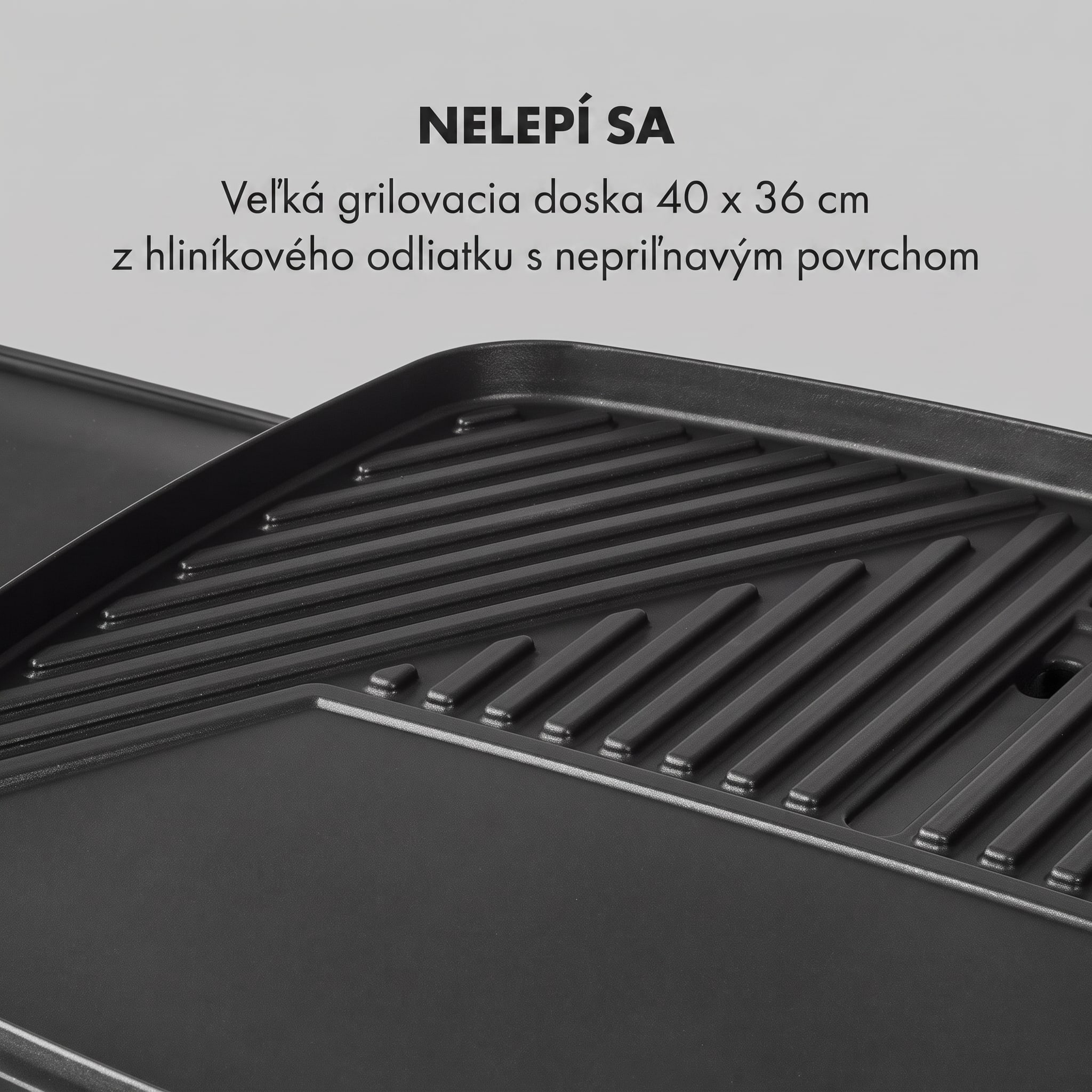 Klarstein Gatsby, elektrický gril, 2000 W, nepriľnavá grilovacia plocha, bočné stolíky, béžový/čierny – Obrázok 4