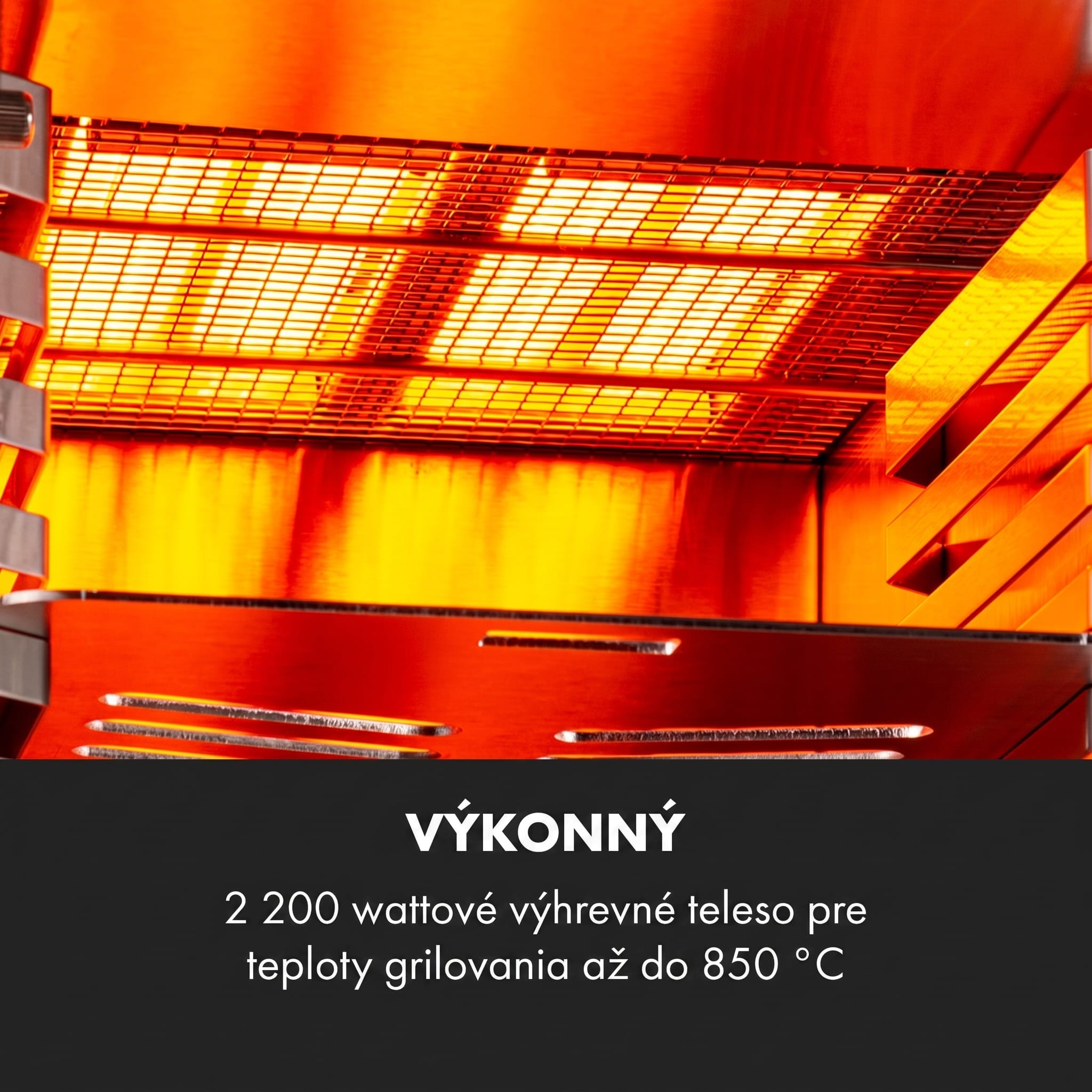 Klarstein Hannibal, vysokoteplotný gril, 2200 W, 850 °C, interiérový, nehrdzavejúca oceľ, čierny – Obrázok 4