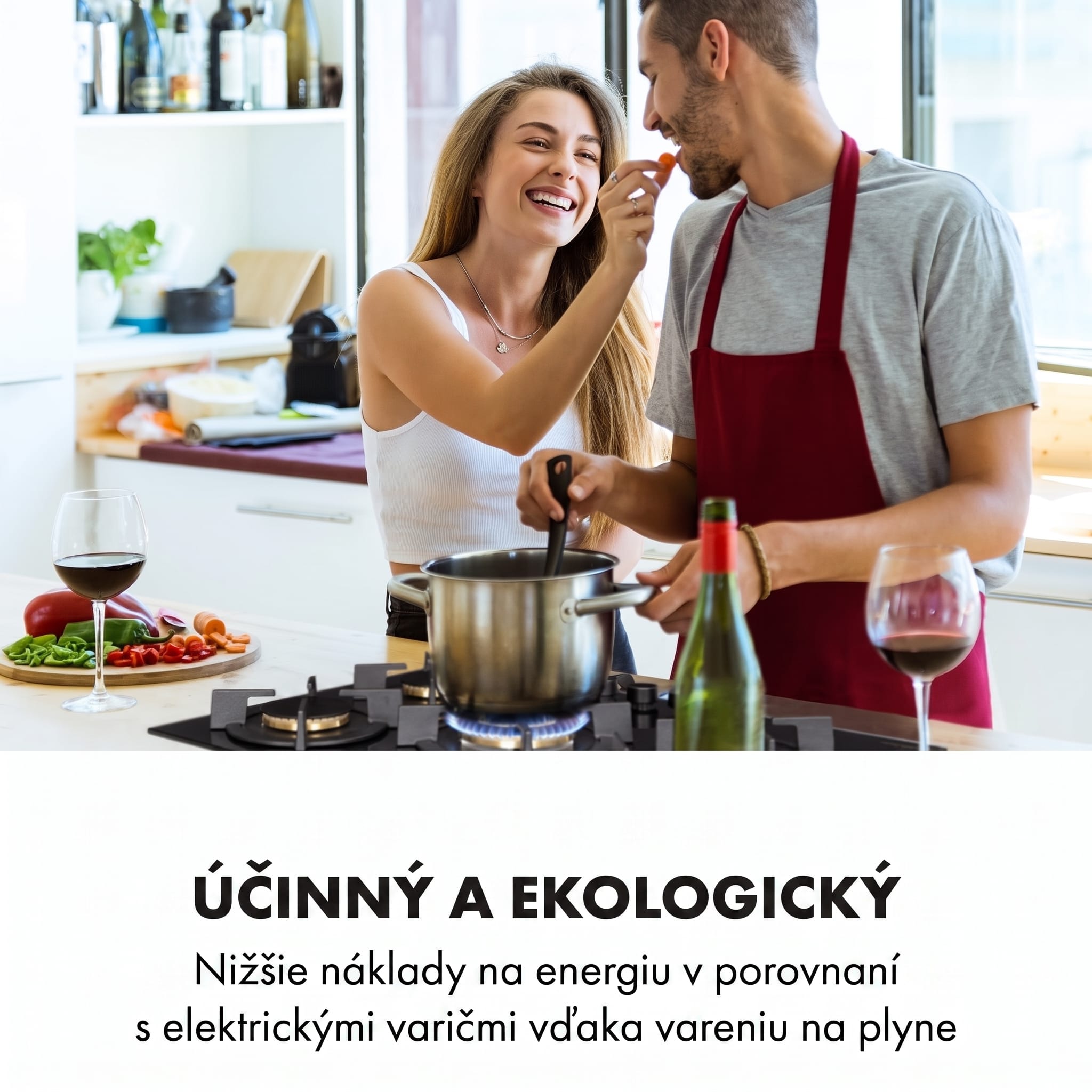 Klarstein Goldflame 5 plynová varná doska 5 horákov mosadzné horáky čierna sklokeramika – Obrázok 2