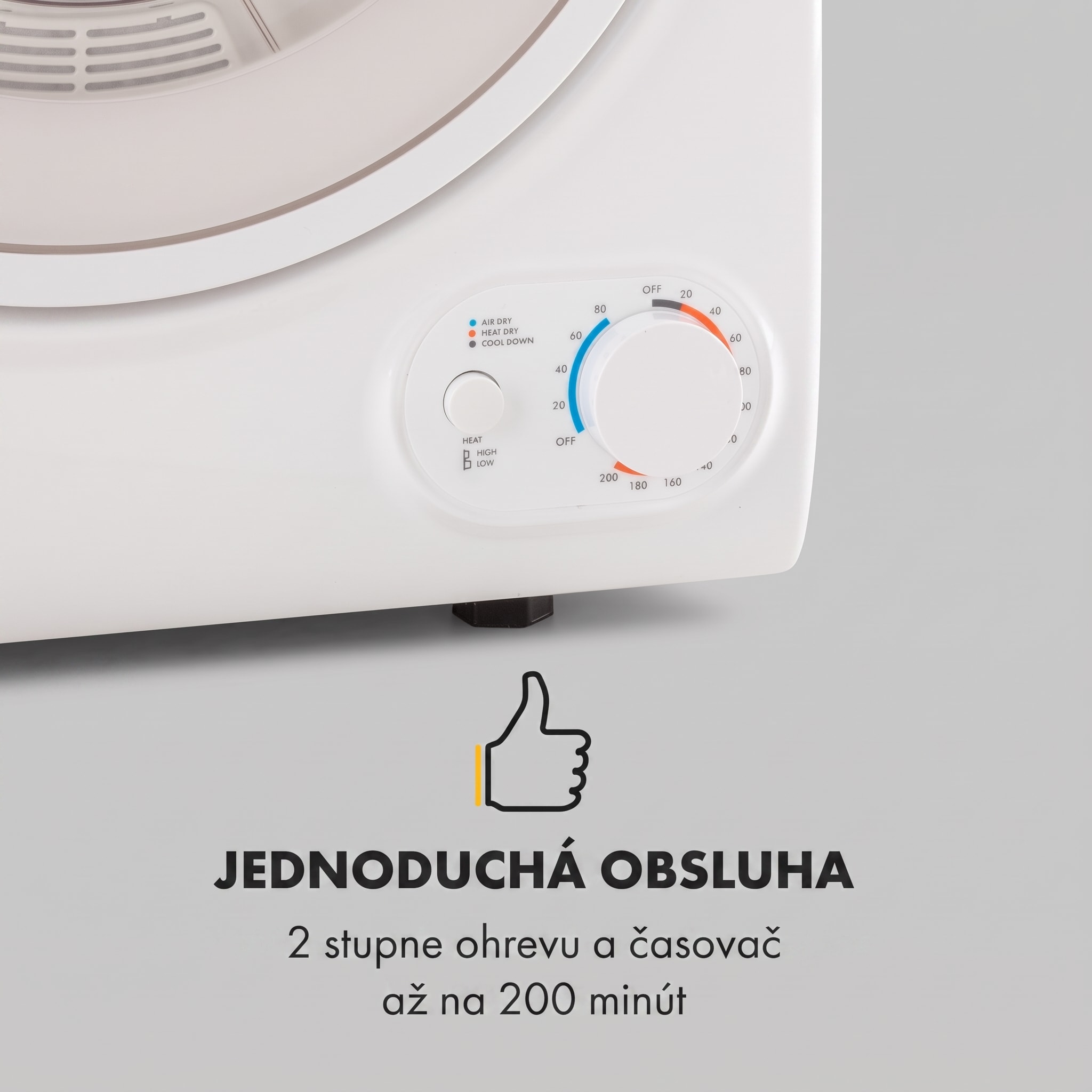 Klarstein Jet Set 2500, sušička bielizne, sušička s odsávaním vlhkého vzduchu, 850W, TEE C, 2,5kg, 50cm, biela – Obrázok 3